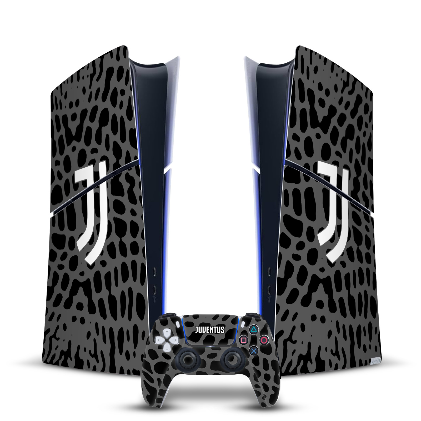 Head Case Designs Offizielle Juventus Football Club Marmor Schwarz Kunst Matte Vinyl Frontplatte Haut Gaming Aufkleber Abziehbild Abdeckung Kompatibel Mit Sony Playstation 5 PS5 DualSense Controller