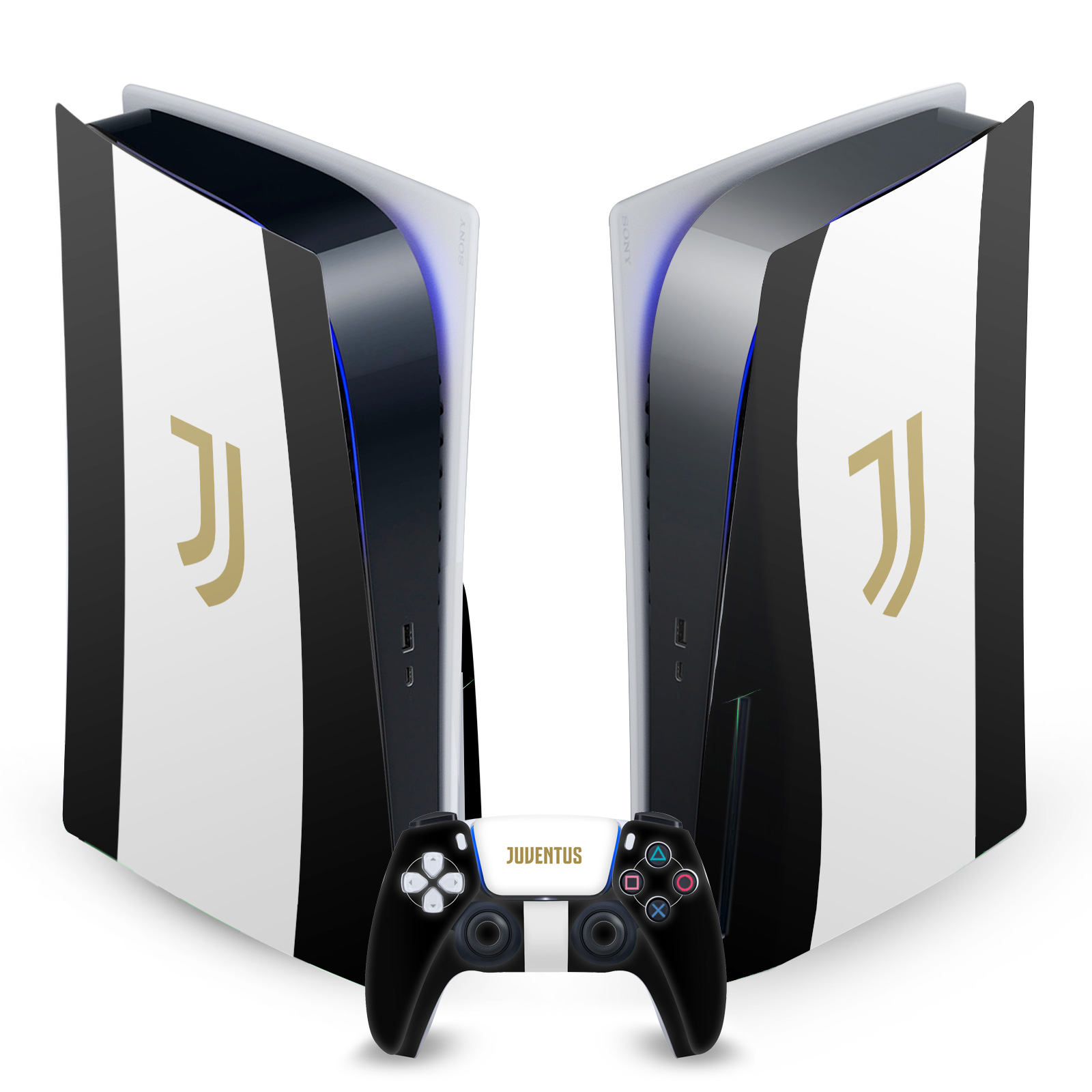 OFFICIAL JUVENTUS FOOTBALL CLUB ART VINYL SKIN FOR SONY PS5 DISC EDITION BUNDLE