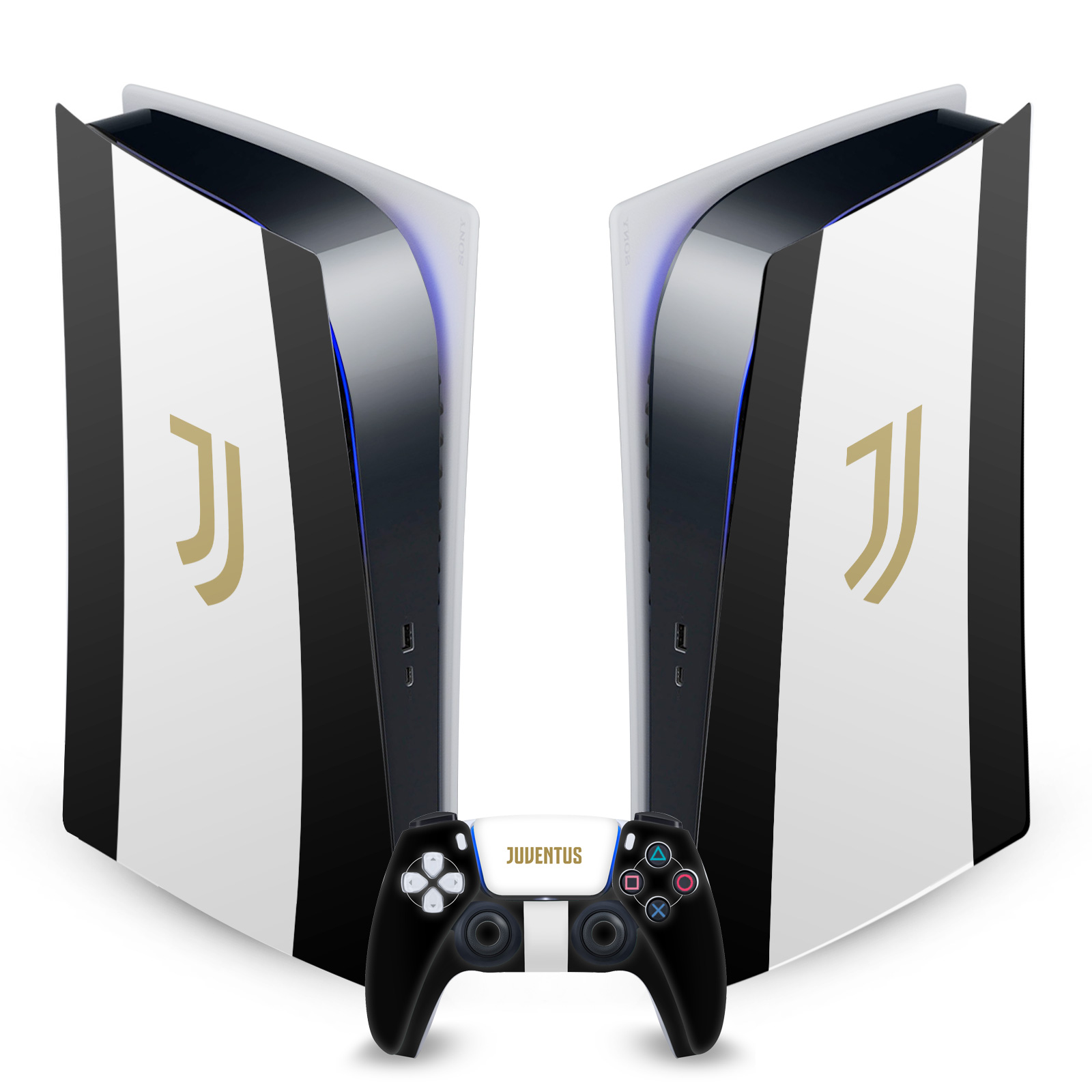 JUVENTUS FOOTBALL CLUB ART VINYL SKIN DECAL FOR SONY PS5 DIGITAL EDITION BUNDLE