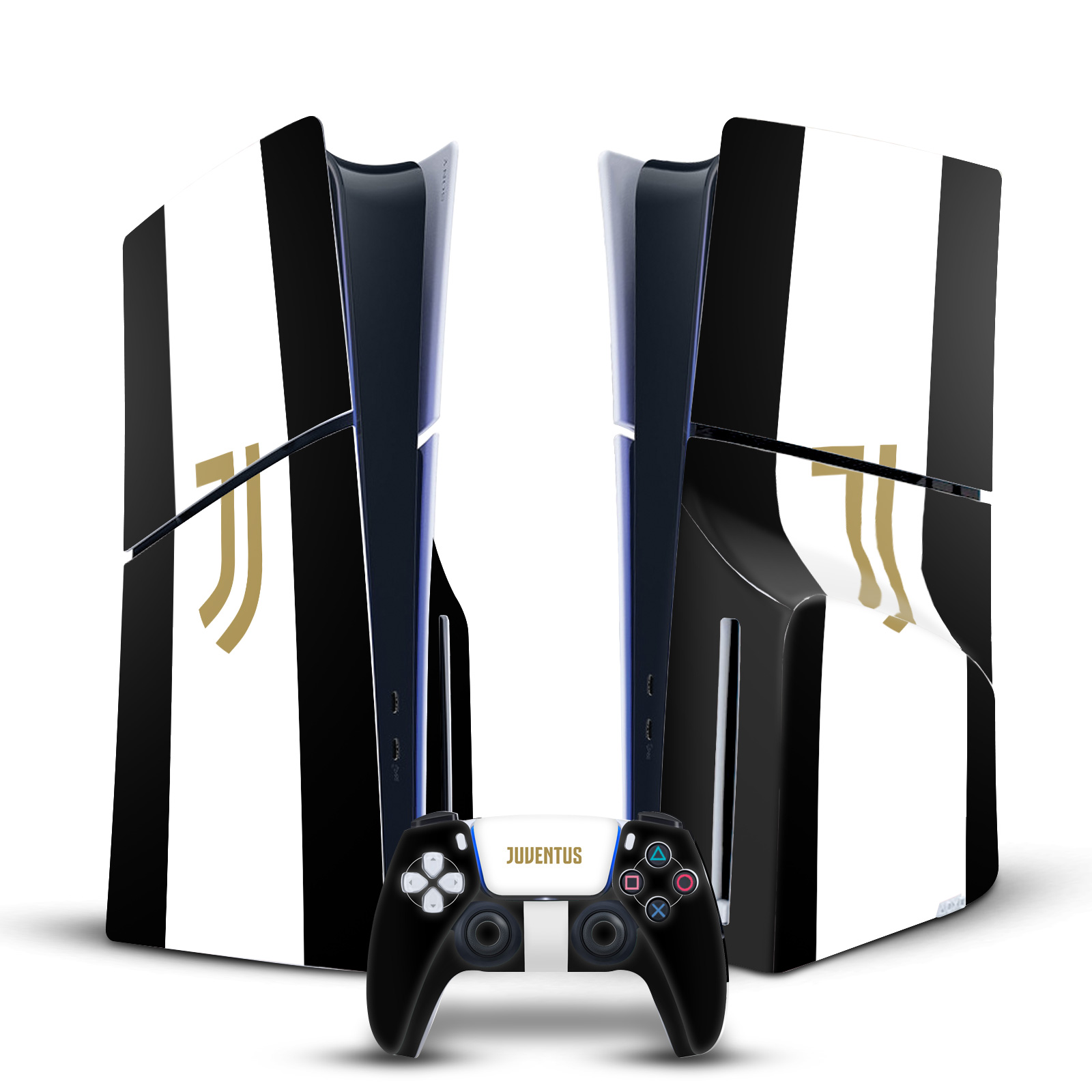 JUVENTUS FC ART VINYL SKIN DECAL FOR SONY PS5 SLIM DISC CONSOLE & CONTROLLER