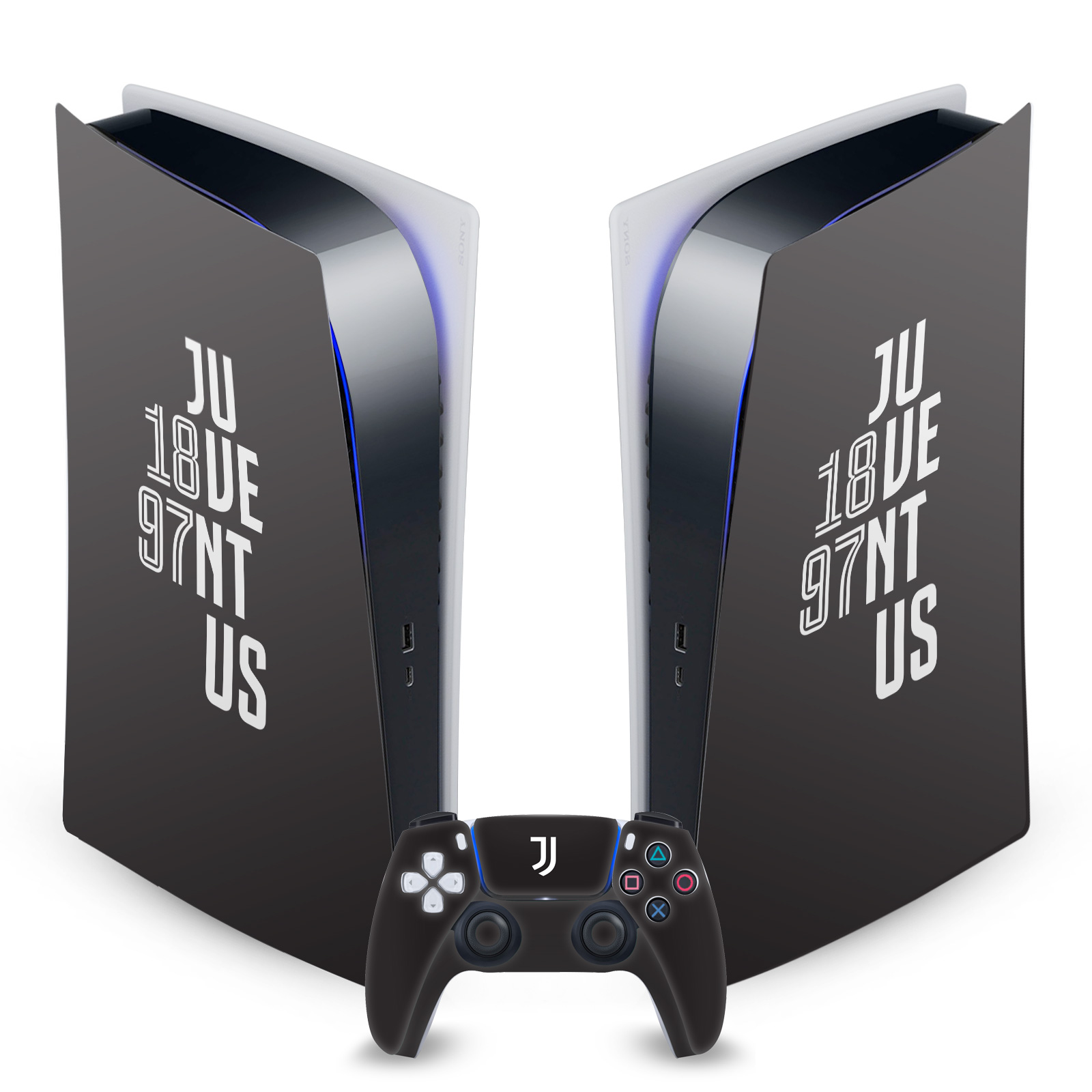 JUVENTUS FOOTBALL CLUB ART VINYL SKIN DECAL FOR SONY PS5 DIGITAL EDITION BUNDLE