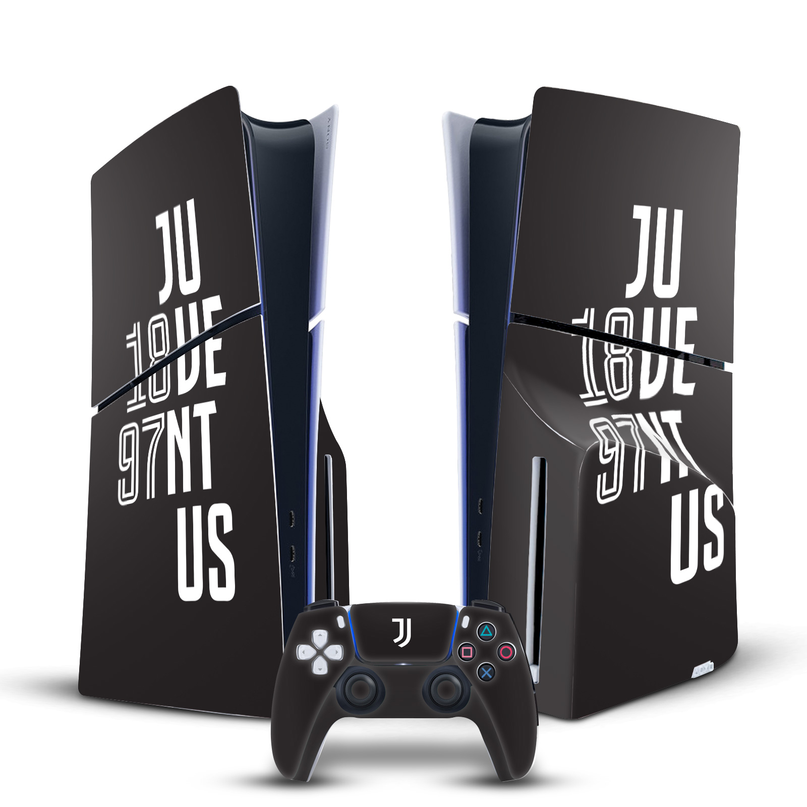 JUVENTUS FC ART VINYL SKIN DECAL FOR SONY PS5 SLIM DISC CONSOLE & CONTROLLER