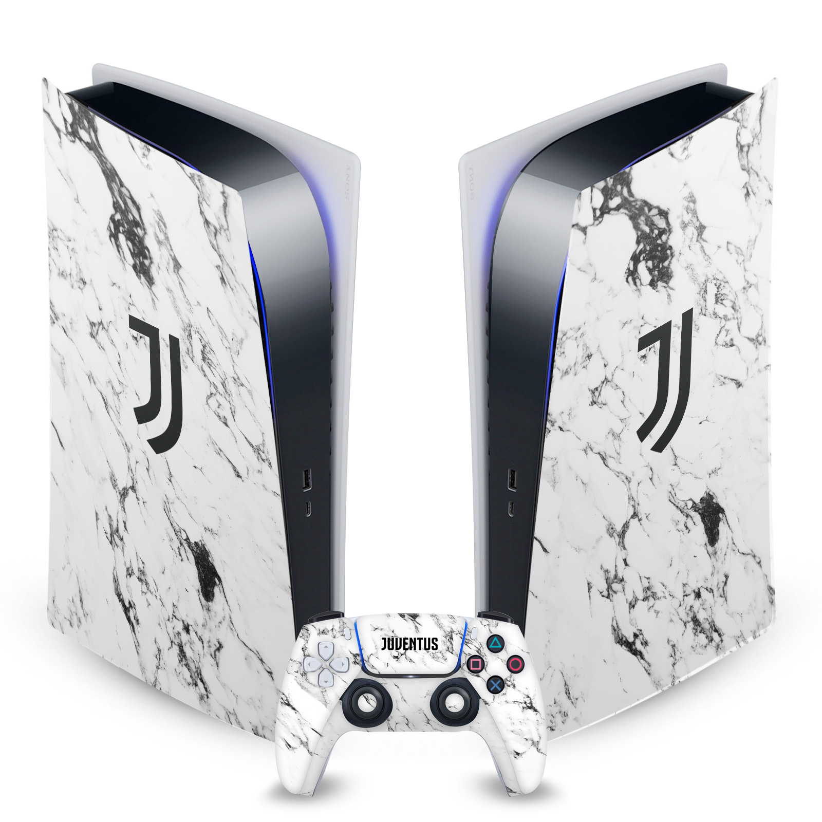 JUVENTUS FOOTBALL CLUB ART VINYL SKIN DECAL FOR SONY PS5 DIGITAL EDITION BUNDLE