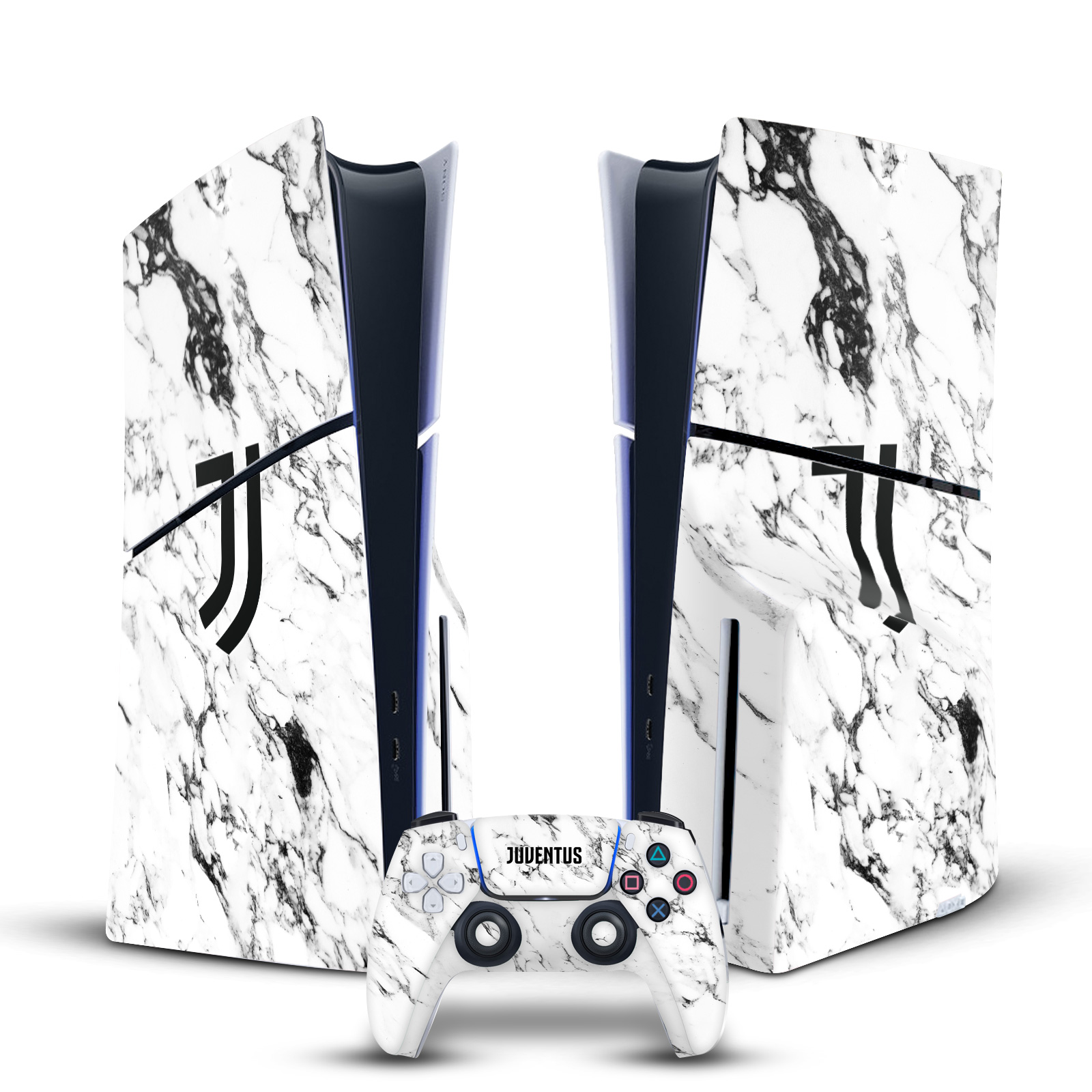 JUVENTUS FC ART VINYL SKIN DECAL FOR SONY PS5 SLIM DISC CONSOLE & CONTROLLER