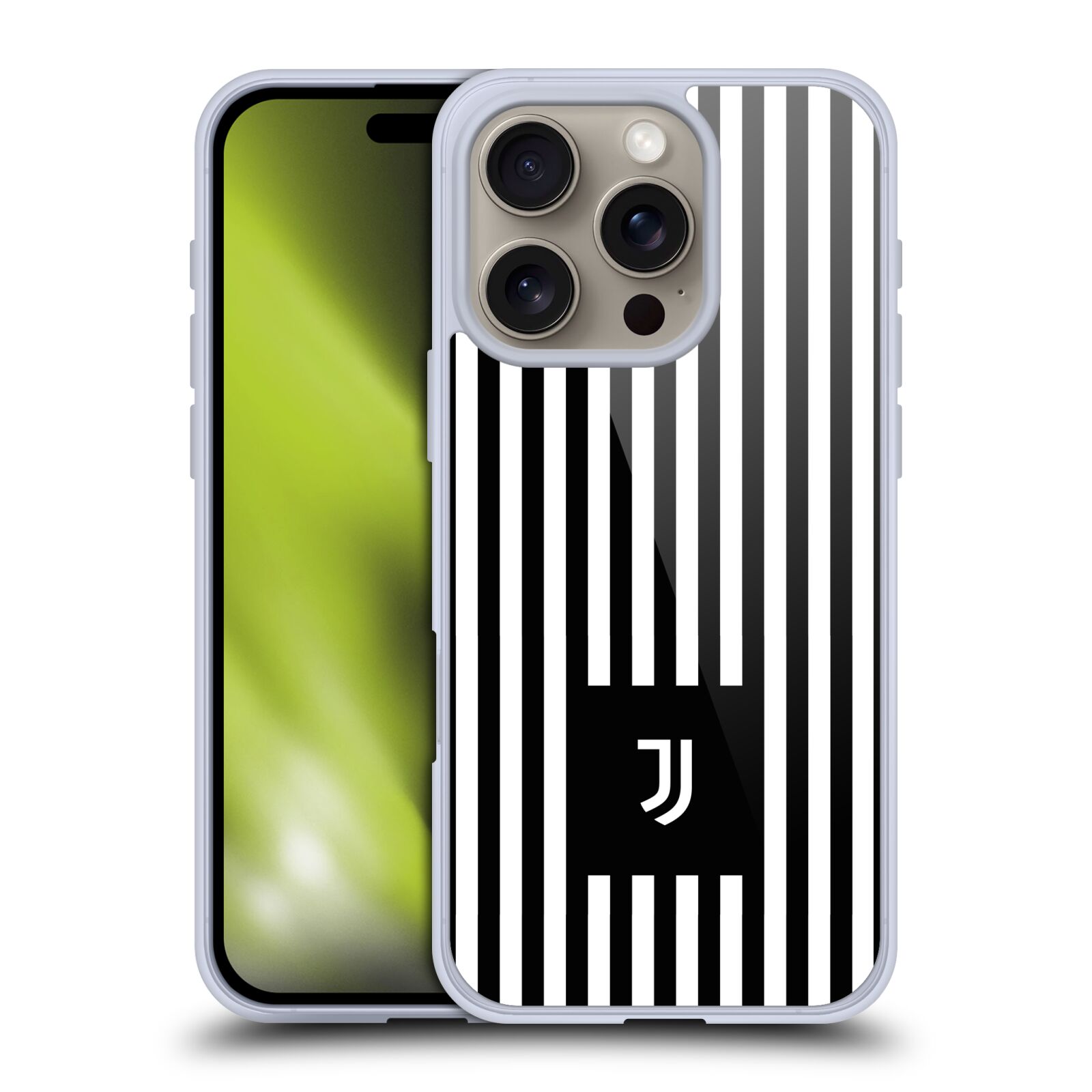 Silikonové lesklé pouzdro Apple iPhone 16 Pro - Head Case - Juventus FC - Nové logo - Pruhy (Lesklý silikonový kryt, obal, pouzdro na mobilní telefon s motivem Juventus FC - Nové logo - Pruhy pro Apple iPhone 16 Pro )