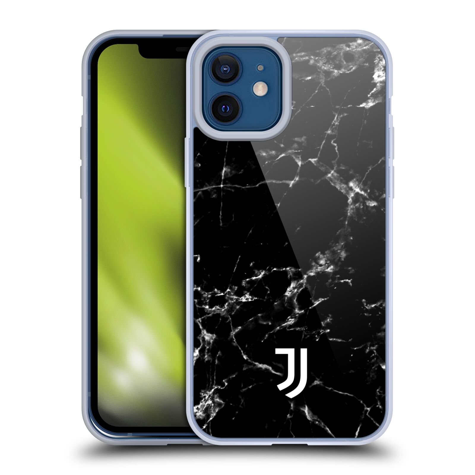 Official Juventus Football Club Black 2017/18 Marble Black Soft Gel Case for Apple iPhone 6 iPhone 6s 