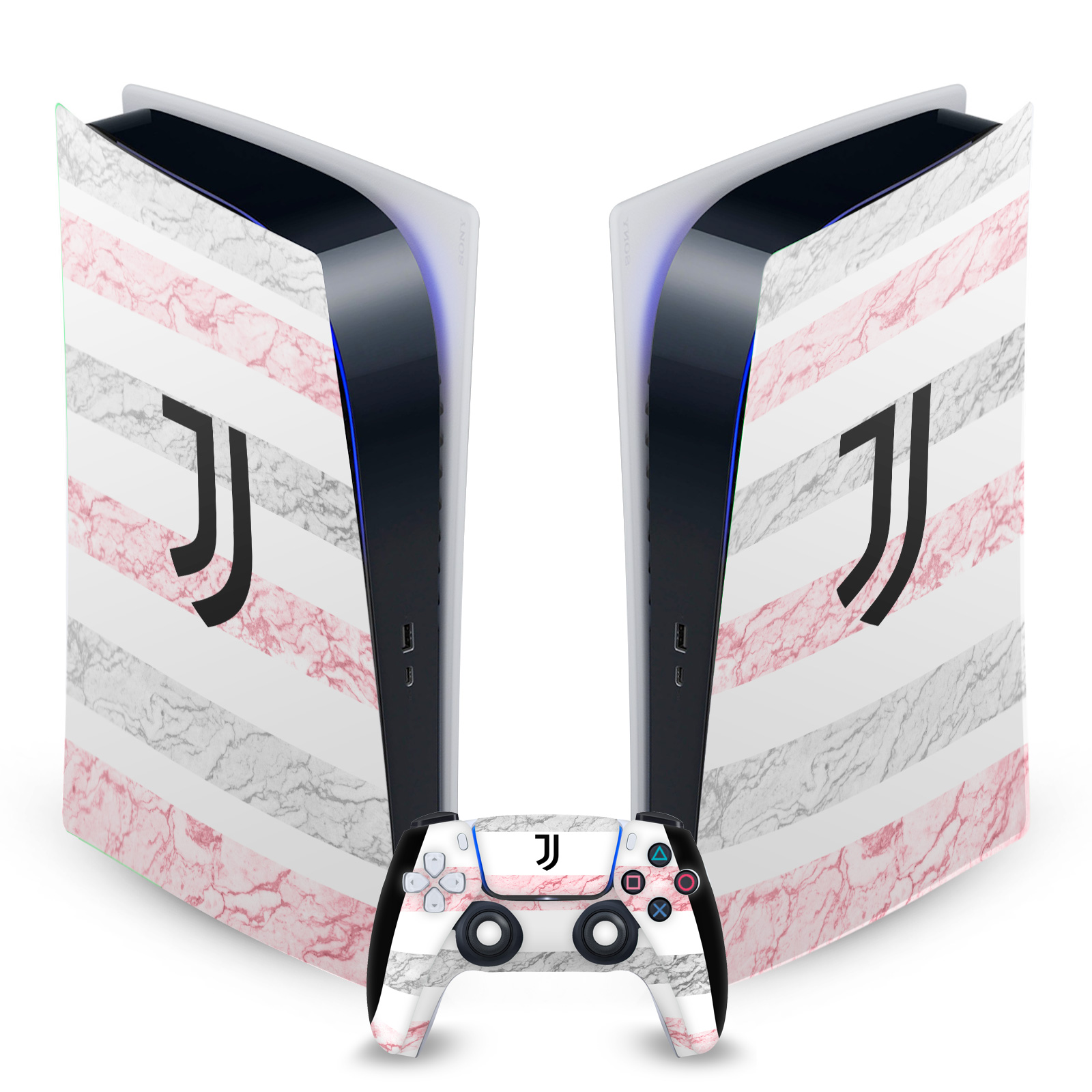 JUVENTUS FC 2023/24 MATCH KIT VINYL SKIN FOR SONY PS5 DIGITAL EDITION BUNDLE