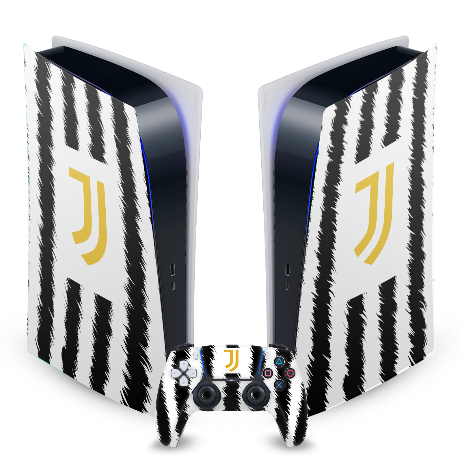 JUVENTUS FC 2023/24 MATCH KIT VINYL SKIN FOR SONY PS5 DIGITAL EDITION BUNDLE