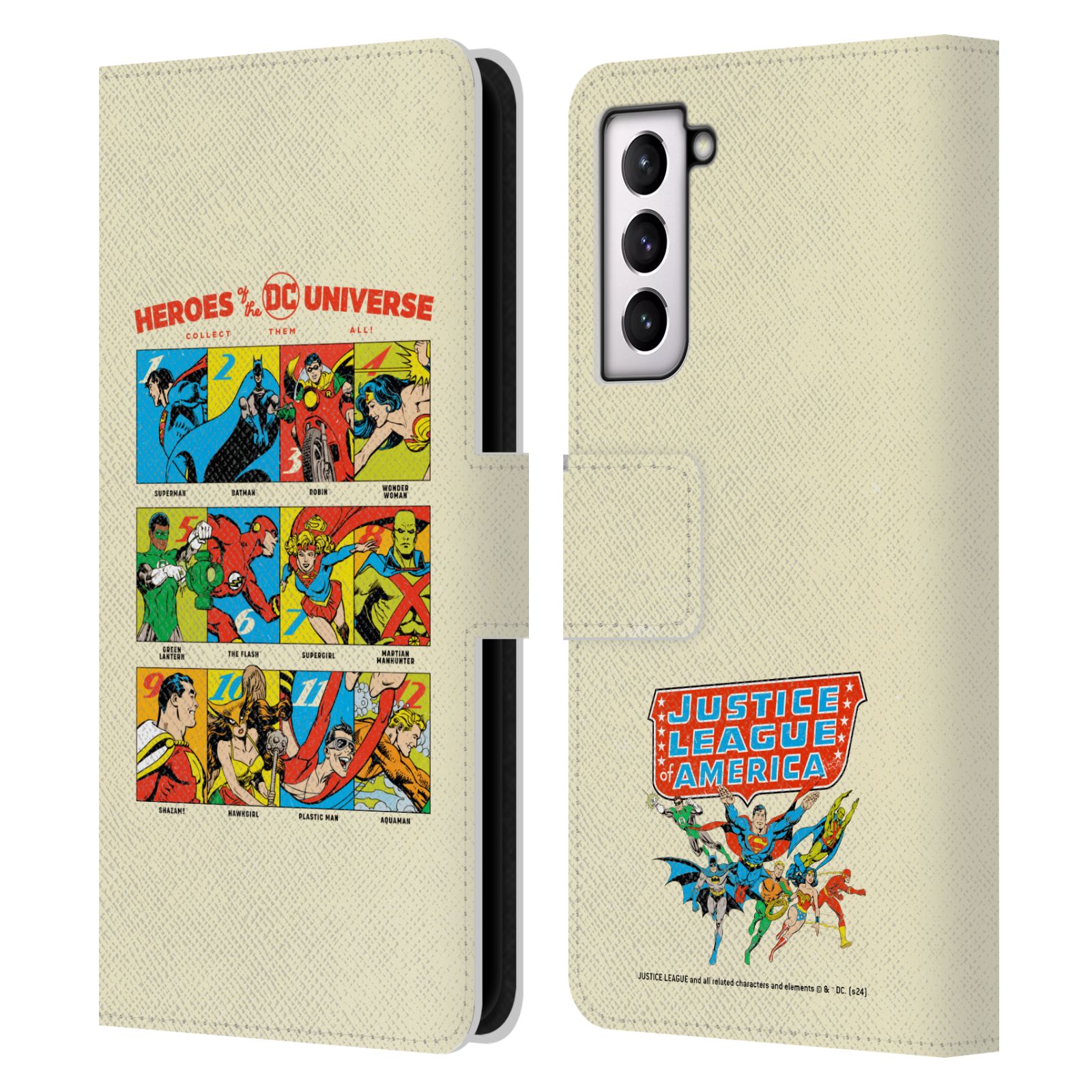 JUSTICE LEAGUE DC COMICS 90TH ANNIVERSARY LEATHER BOOK CASE FOR SAMSUNG PHONES 4 - 第 7/11 張圖片