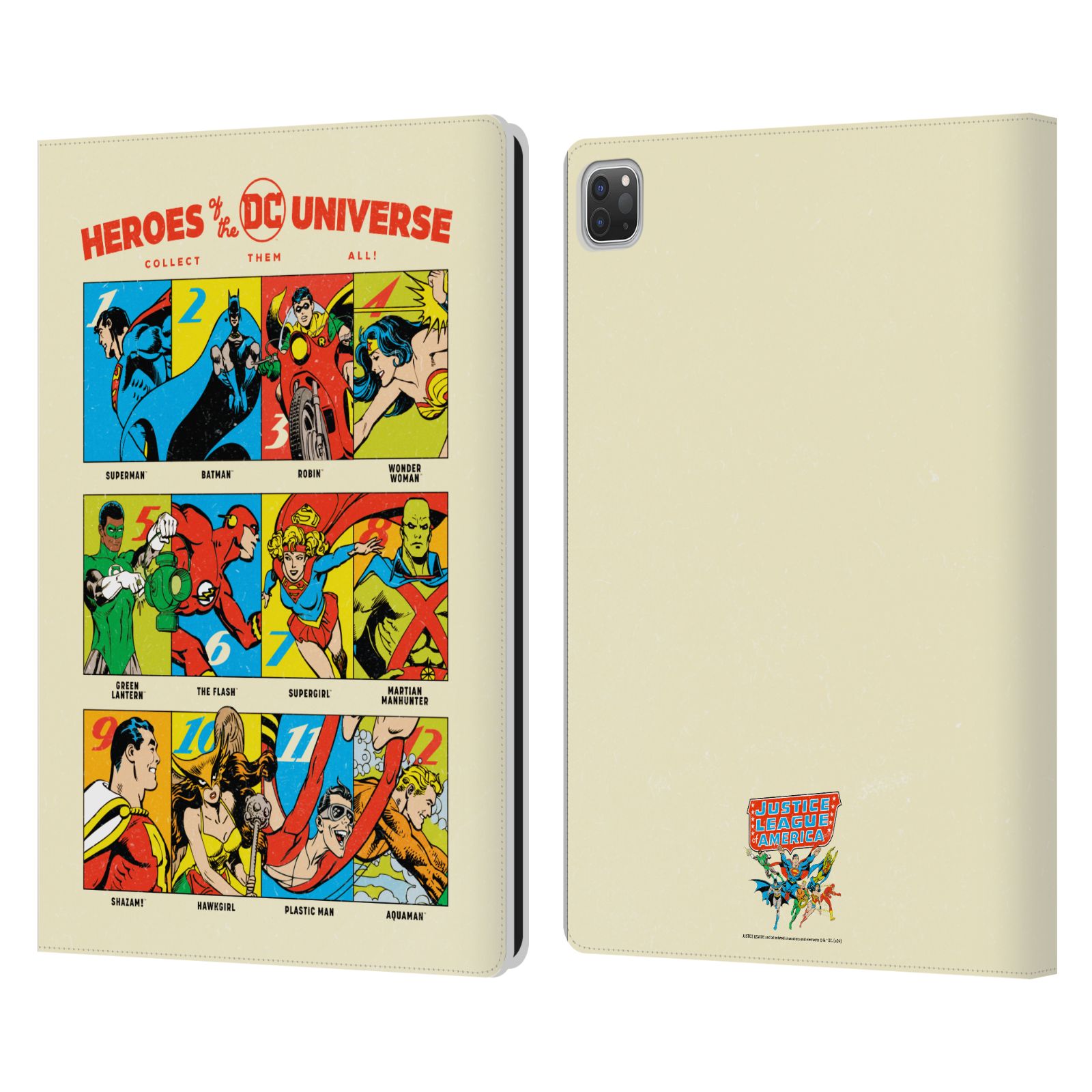 JUSTICE LEAGUE DC COMICS 90TH ANNIVERSARY LEATHER BOOK CASE FOR APPLE iPAD - Picture 7 of 11