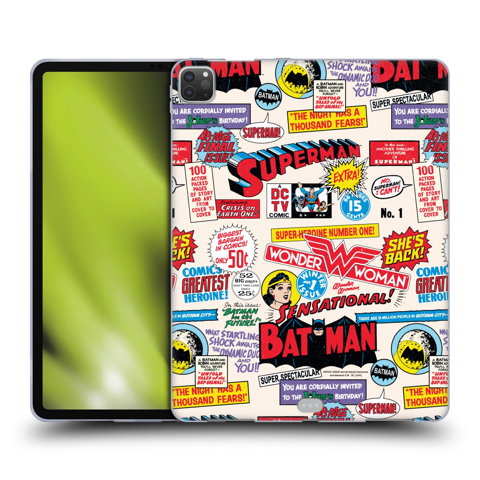 JUSTICE LEAGUE DC COMICS 90TH ANNIVERSARY SOFT GEL CASE FOR APPLE SAMSUNG KINDLE - Picture 9 of 12