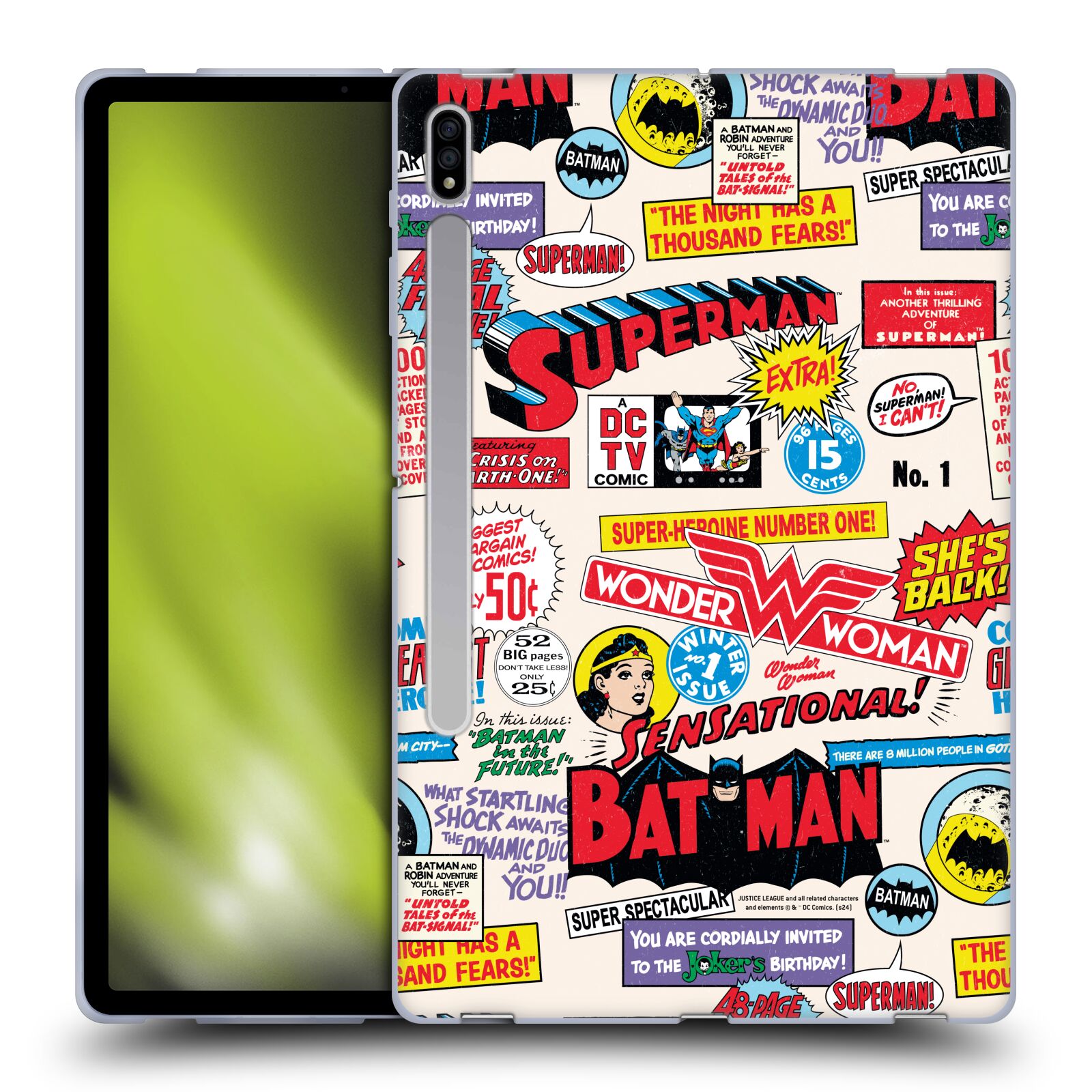 JUSTICE LEAGUE DC COMICS 90TH ANNIVERSARY SOFT GEL CASE FOR SAMSUNG TABLETS 1 - Picture 9 of 12