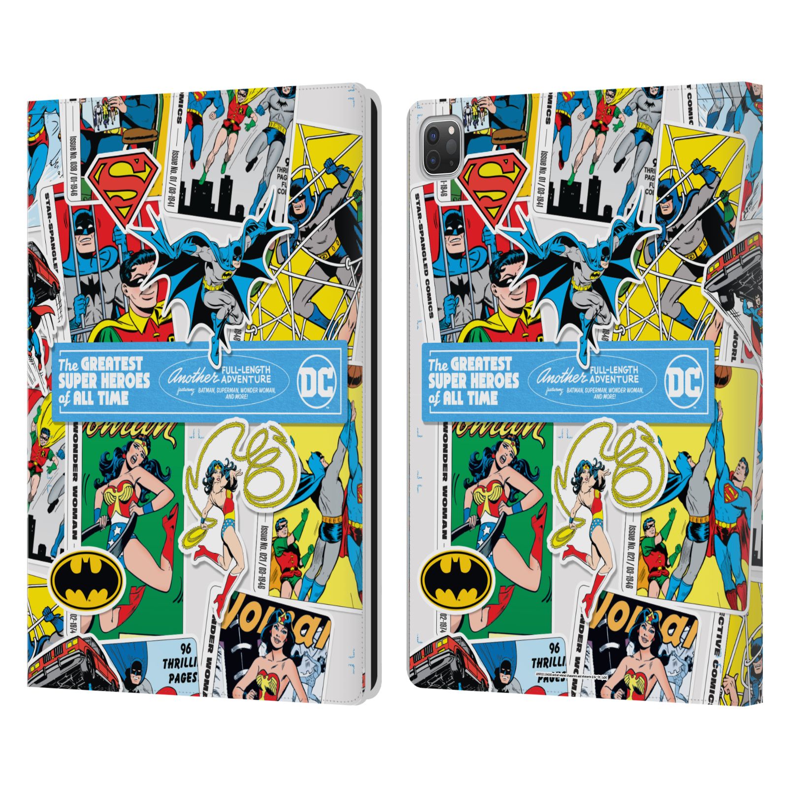 JUSTICE LEAGUE DC COMICS 90TH ANNIVERSARY LEATHER BOOK CASE FOR APPLE iPAD - Picture 9 of 11