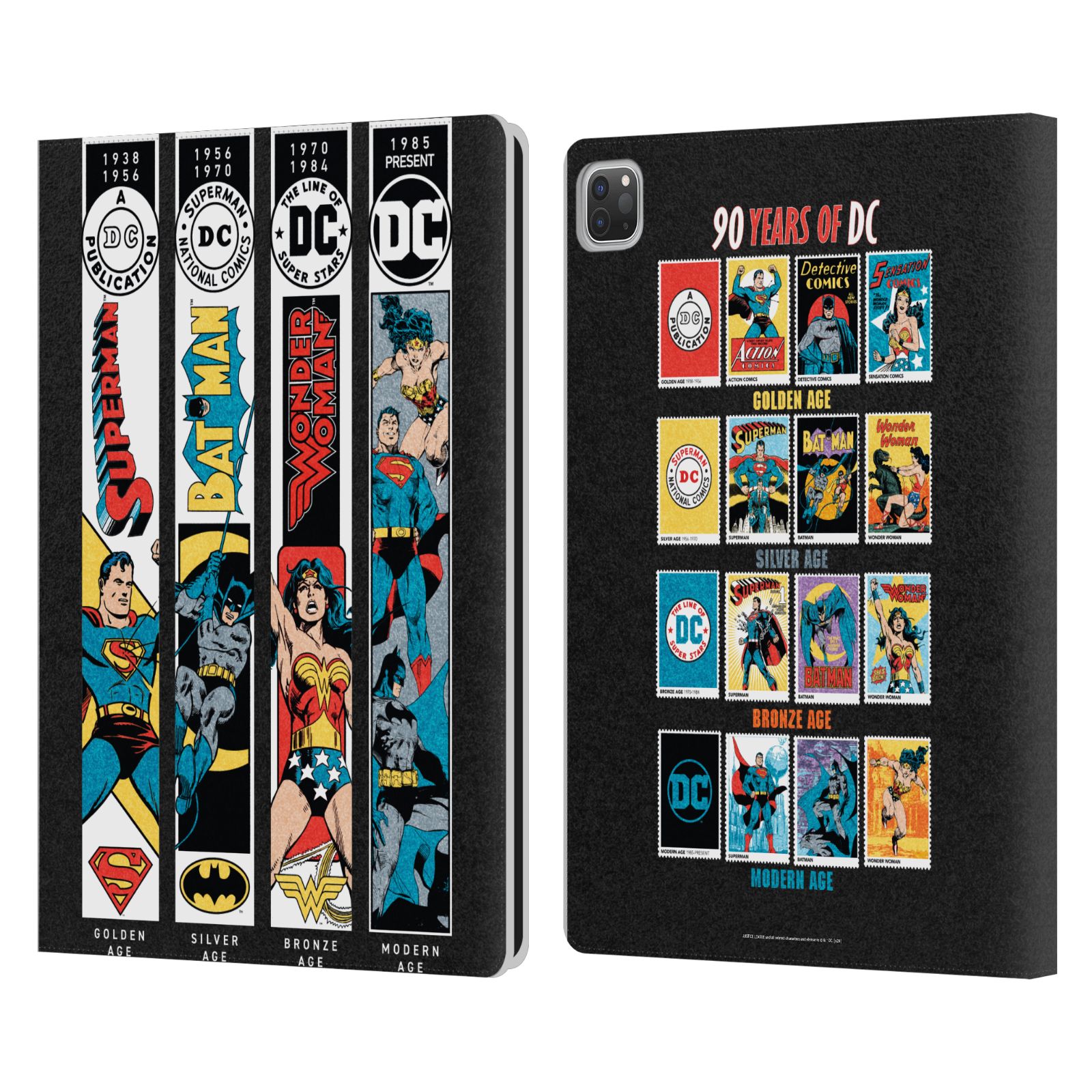 JUSTICE LEAGUE DC COMICS 90TH ANNIVERSARY LEATHER BOOK CASE FOR APPLE iPAD - Picture 10 of 11