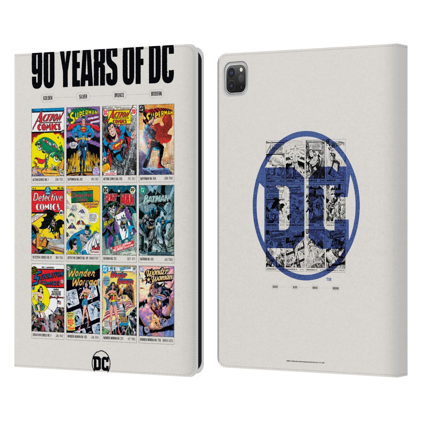 JUSTICE LEAGUE DC COMICS 90TH ANNIVERSARY LEATHER BOOK CASE FOR APPLE iPAD - Picture 11 of 11