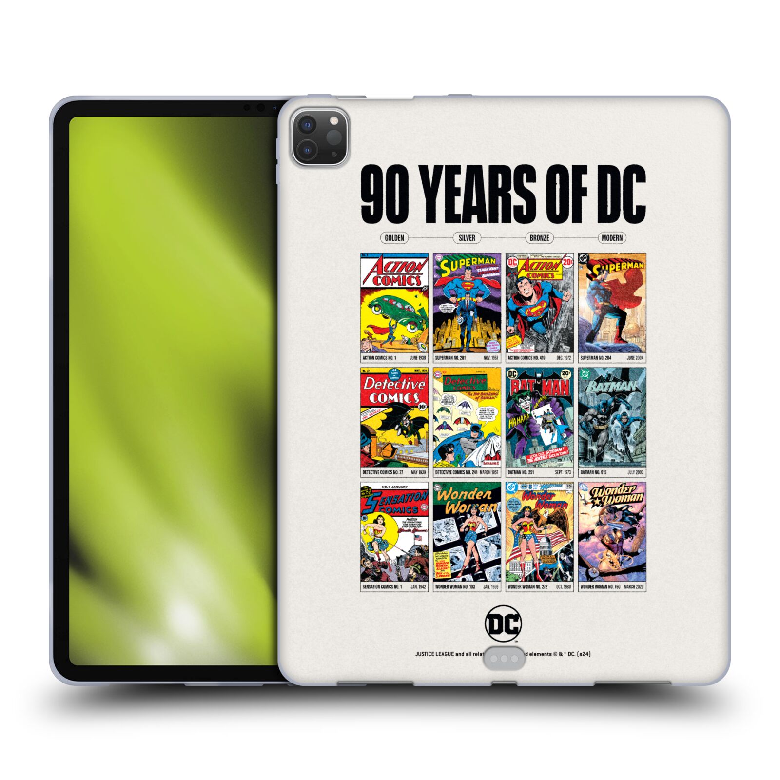 JUSTICE LEAGUE DC COMICS 90TH ANNIVERSARY SOFT GEL CASE FOR APPLE SAMSUNG KINDLE - Picture 12 of 12