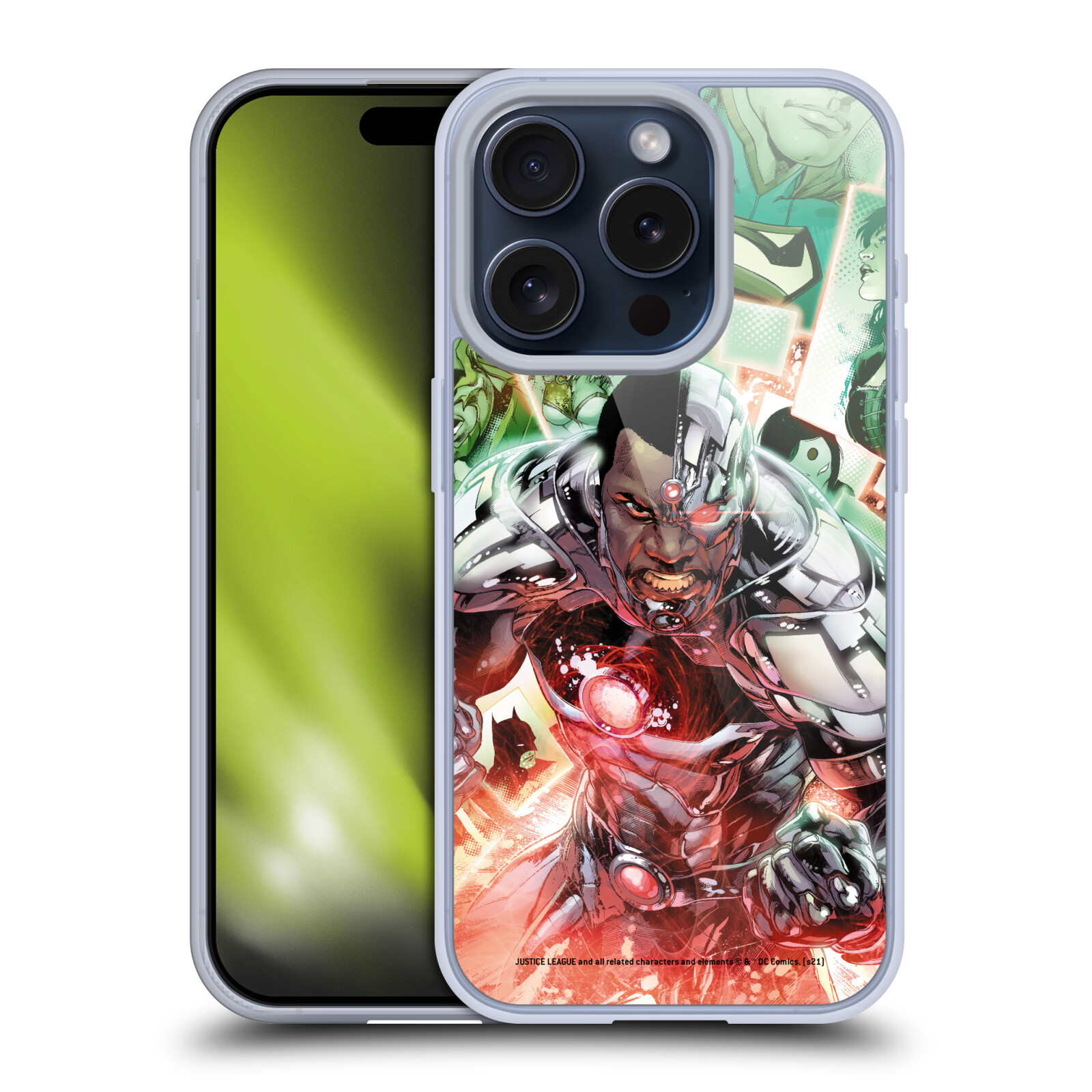 JUSTICE LEAGUE DC COMICS CYBORG COMIC BOOK COVER SOFT GEL CASE FOR APPLE iPHONE - Picture 9 of 9