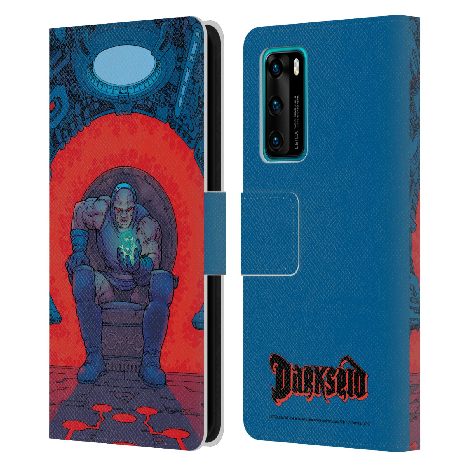 JUSTICE LEAGUE DC COMICS DARKSEID COMIC ART LEATHER BOOK CASE FOR HUAWEI PHONE 4 - Picture 7 of 9