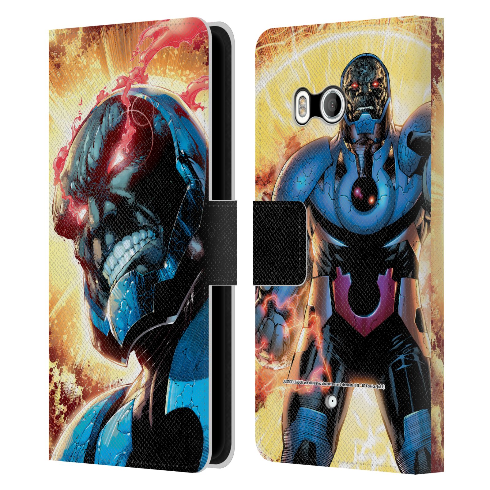 JUSTICE LEAGUE DC COMICS DARKSEID COMIC ART LEATHER BOOK CASE FOR HTC PHONES 1 - Picture 7 of 7