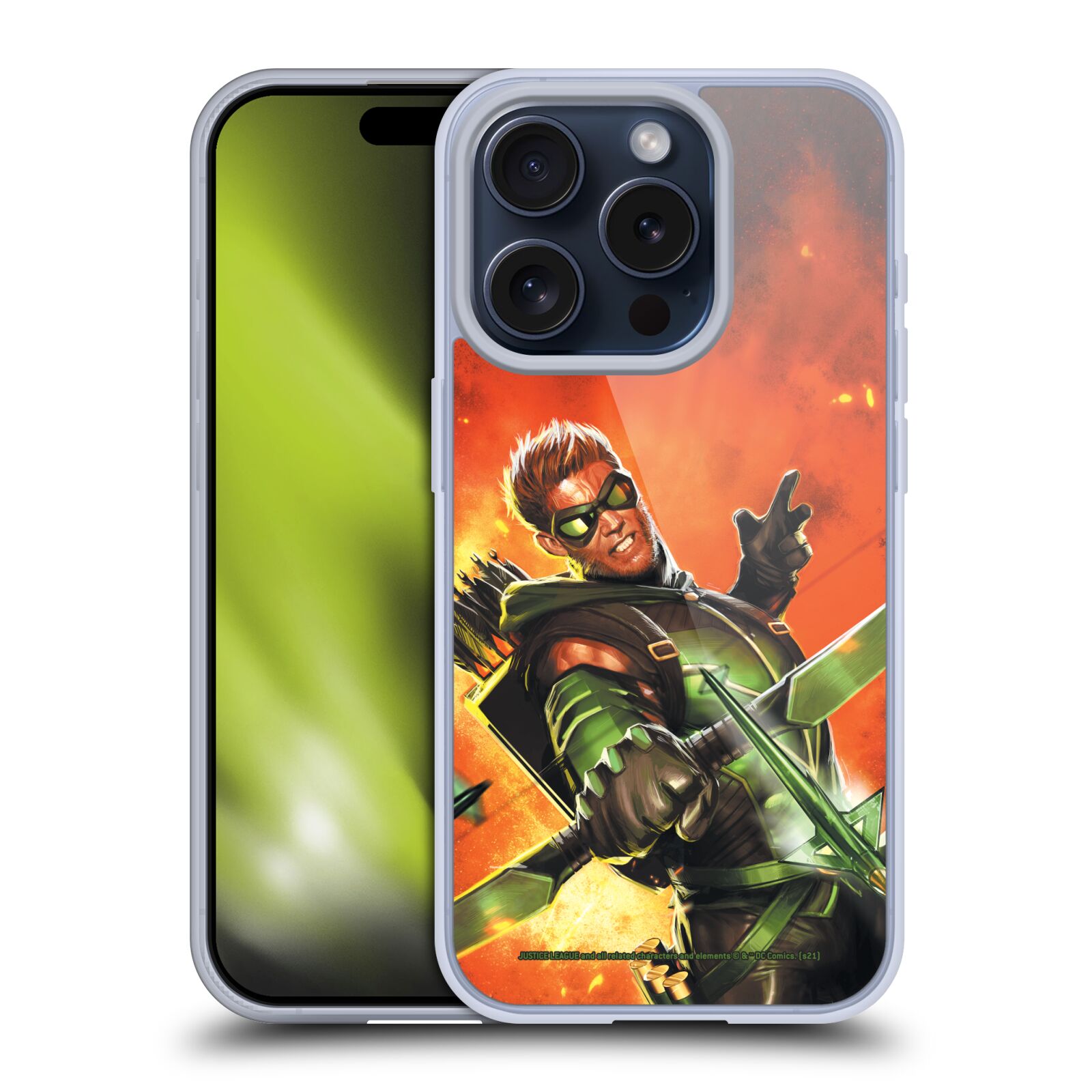 JUSTICE LEAGUE DC COMICS GREEN ARROW COMIC ART GEL CASE FOR APPLE iPHONE PHONES - Picture 11 of 11