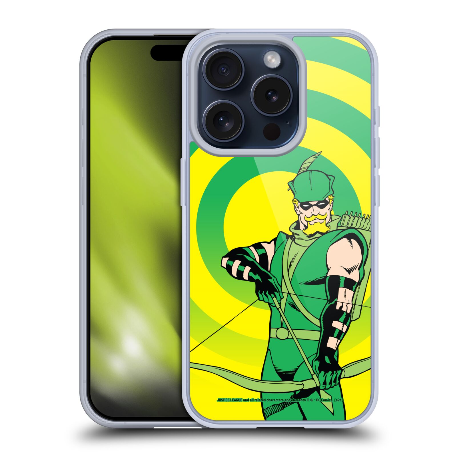 JUSTICE LEAGUE DC COMICS GREEN ARROW COMIC ART GEL CASE FOR APPLE iPHONE PHONES - Picture 8 of 11