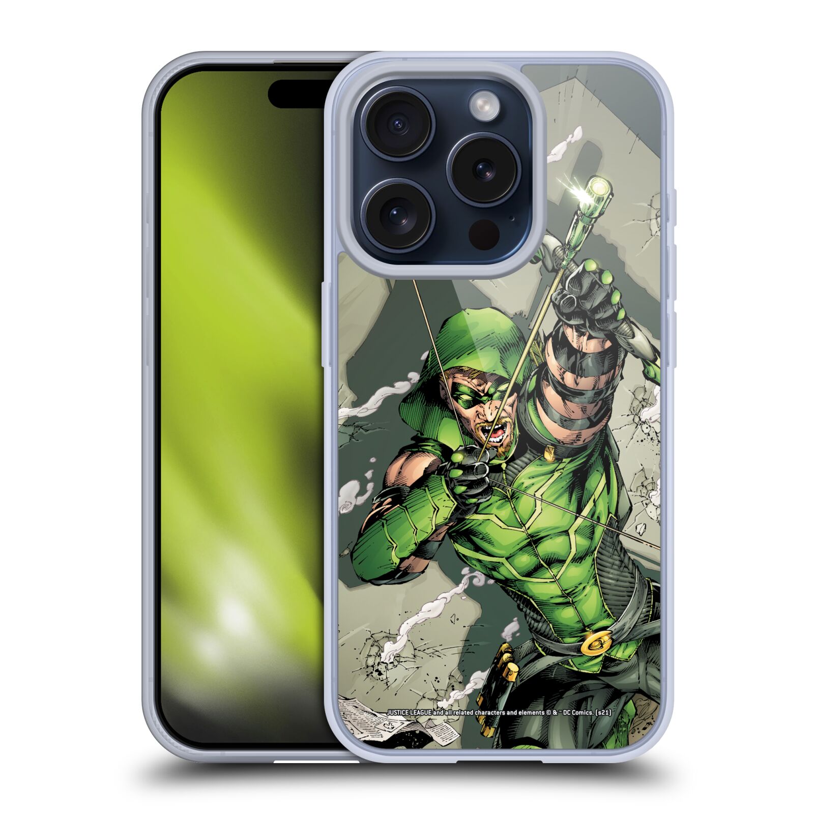 JUSTICE LEAGUE DC COMICS GREEN ARROW COMIC ART GEL CASE FOR APPLE iPHONE PHONES - Picture 10 of 11