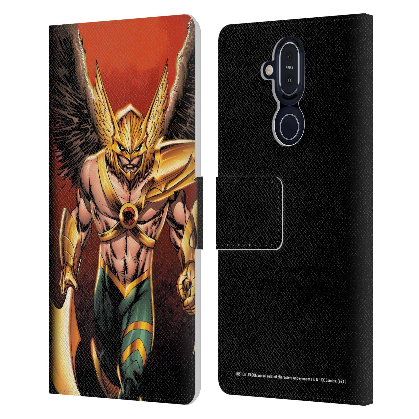 JUSTICE LEAGUE DC COMICS HAWKMAN COMIC ART LEATHER BOOK CASE FOR NOKIA PHONES - Picture 9 of 10
