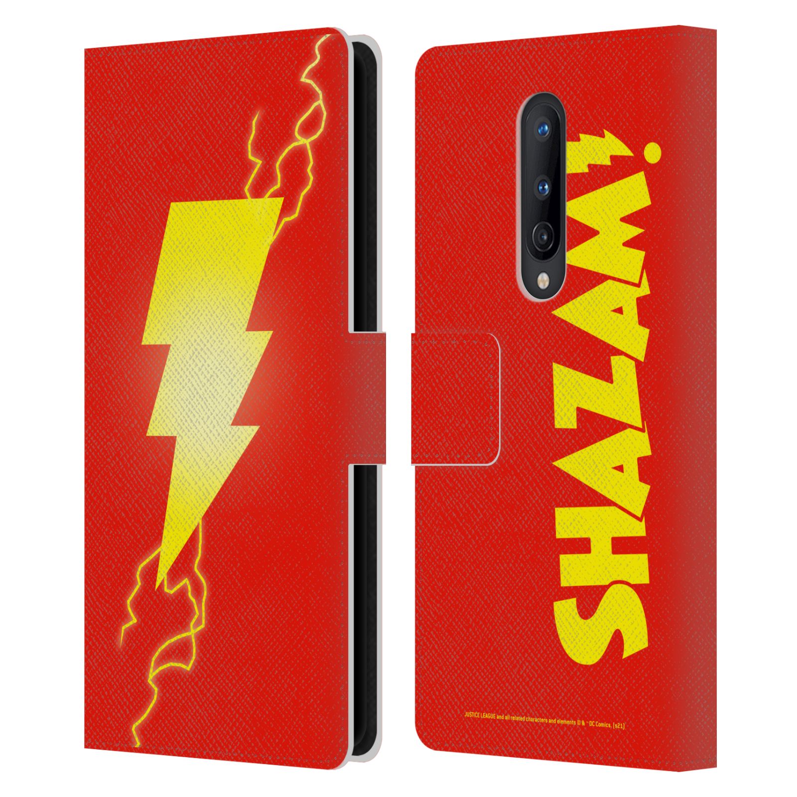 OFFICIAL JUSTICE LEAGUE DC COMICS SHAZAM LEATHER BOOK CASE FOR ONEPLUS PHONES - Picture 10 of 10