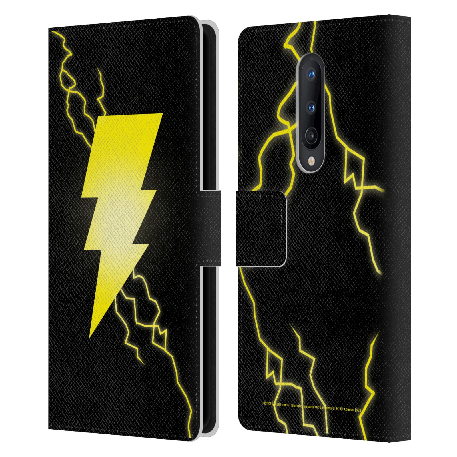 OFFICIAL JUSTICE LEAGUE DC COMICS SHAZAM LEATHER BOOK CASE FOR ONEPLUS PHONES - Picture 9 of 10
