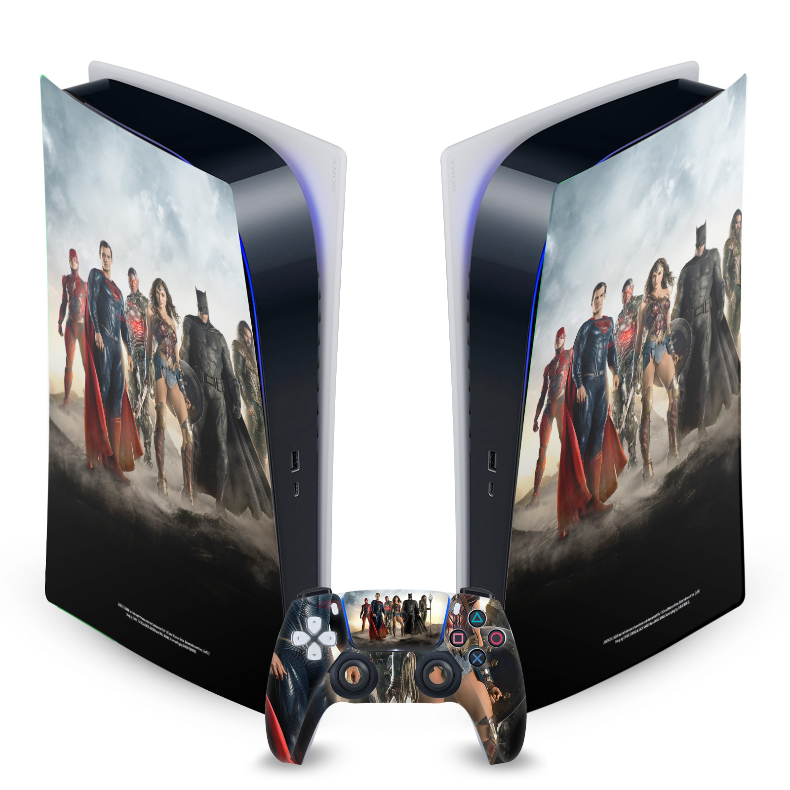 ZACK SNYDER JUSTICE LEAGUE CHARACTER VINYL SKIN SONY PS5 DIGITAL EDITION BUNDLE