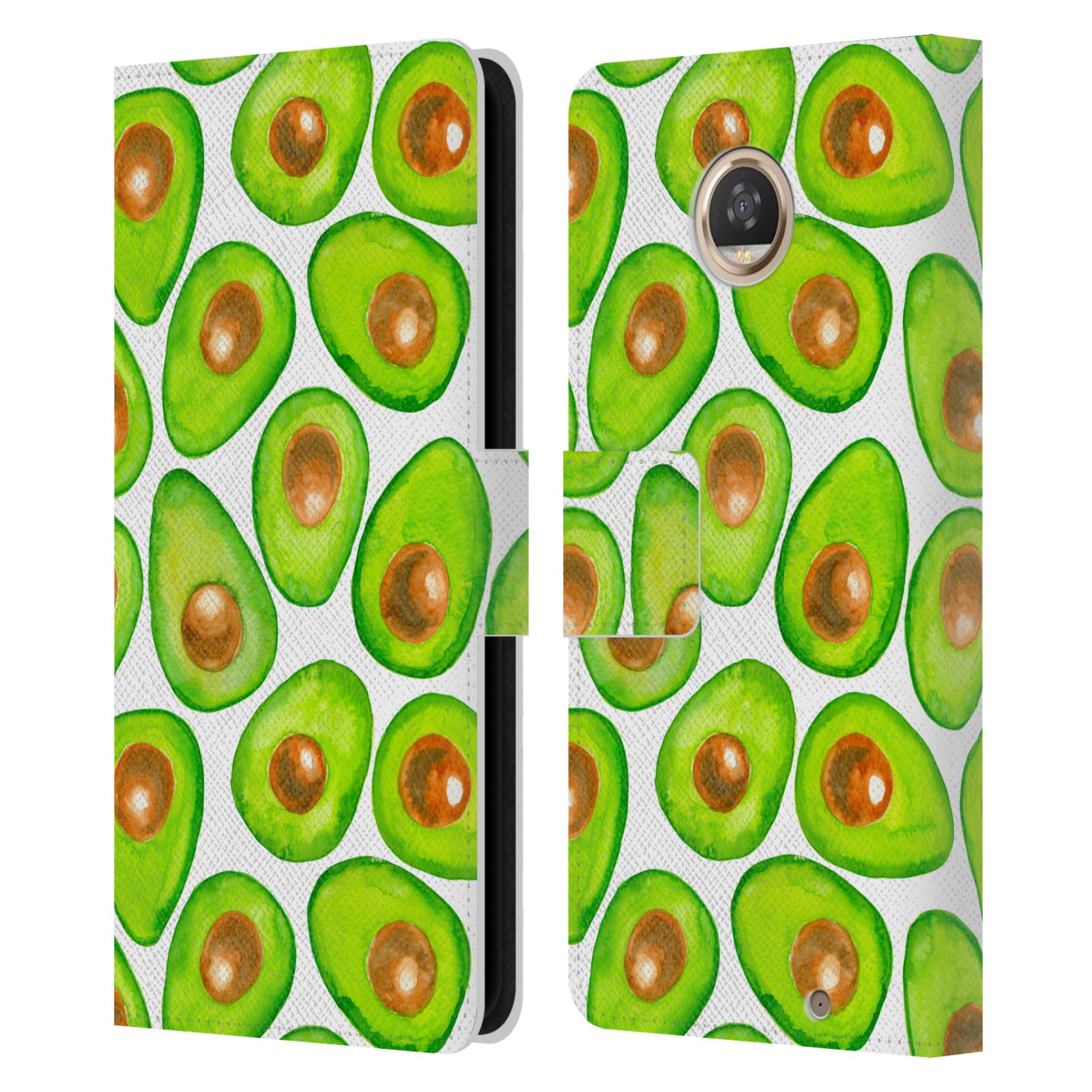 KATERINA KIRILOVA FRUITS & FOLIAGE PATTERNS LEATHER BOOK CASE MOTOROLA PHONES - Picture 7 of 16