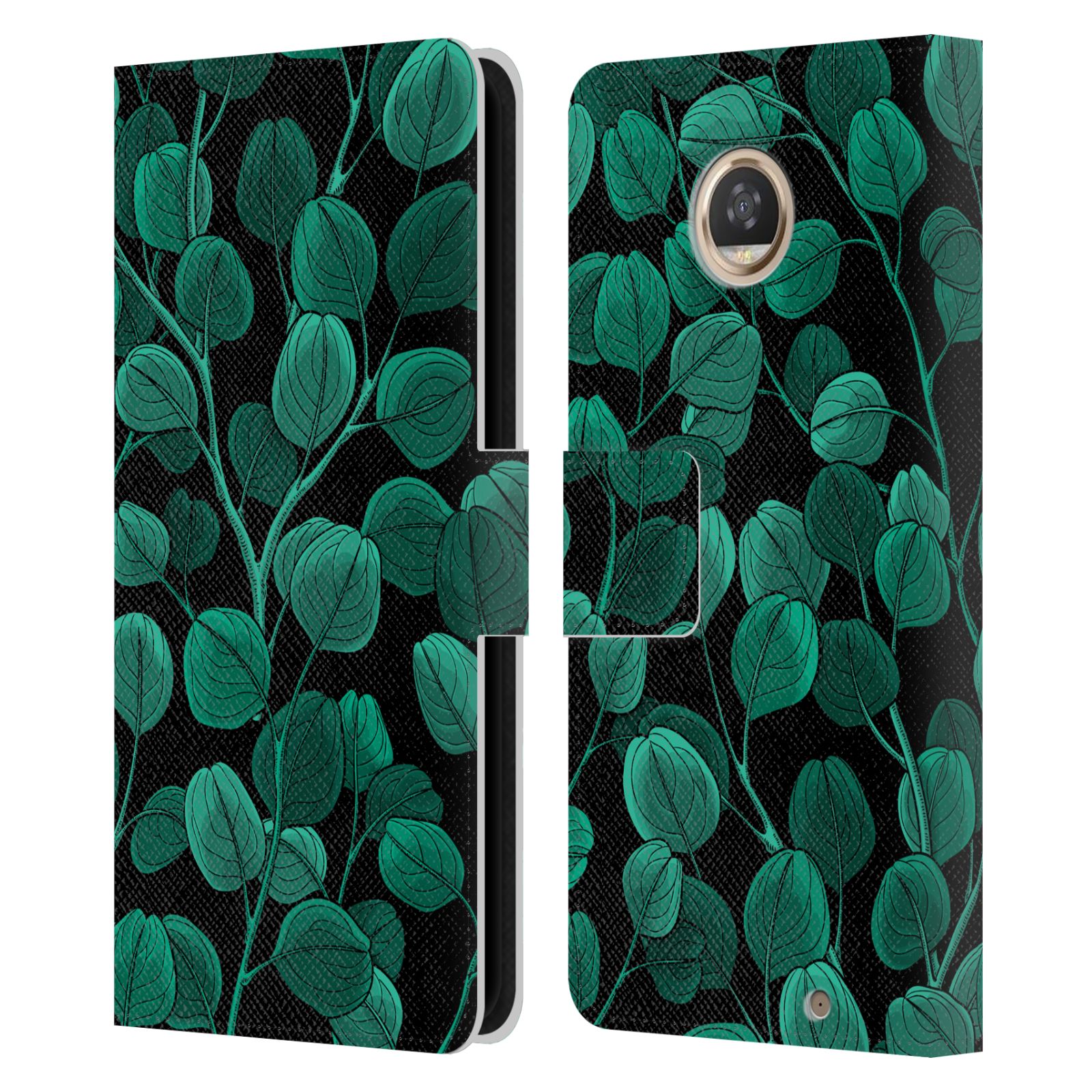 KATERINA KIRILOVA FRUITS & FOLIAGE PATTERNS LEATHER BOOK CASE MOTOROLA PHONES - Picture 11 of 16