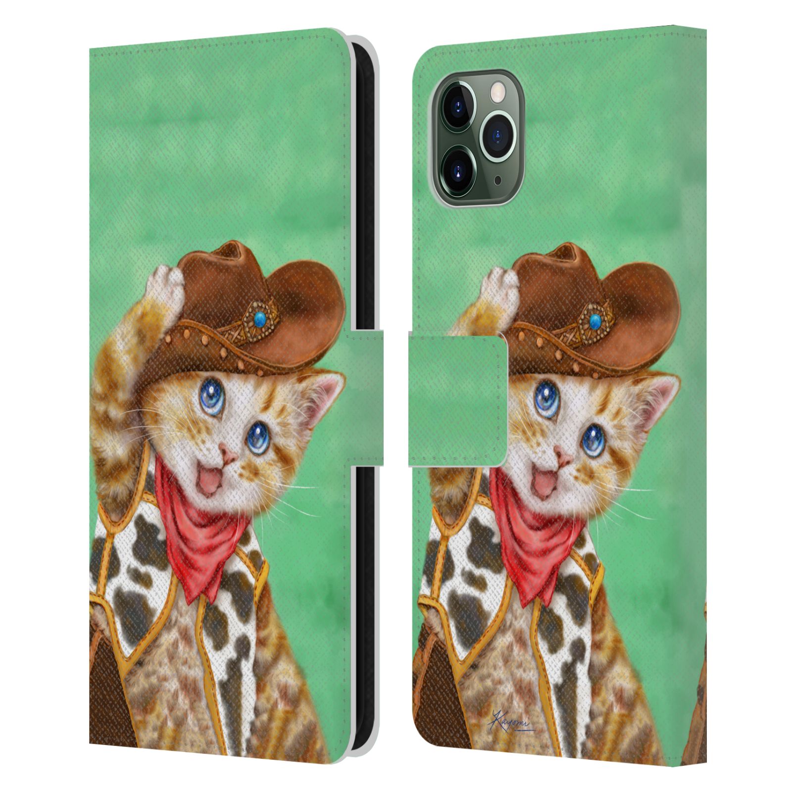 OFFICIEL KAYOMI HARAI ANIMAUX ET FANTAISIE ÉTUI COQUE EN CUIR POUR APPLE iPHONE - Photo 10 sur 18
