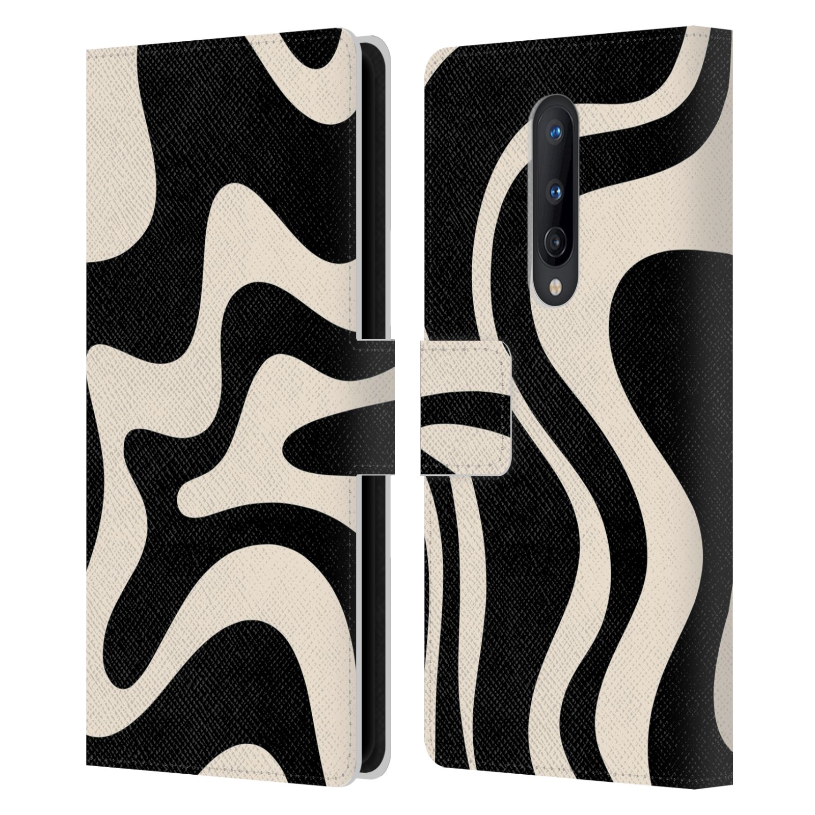 KIERKEGAARD DESIGN STUDIO RETRO ABSTRACT PATTERNS LEATHER BOOK CASE FOR ONEPLUS - Picture 7 of 20