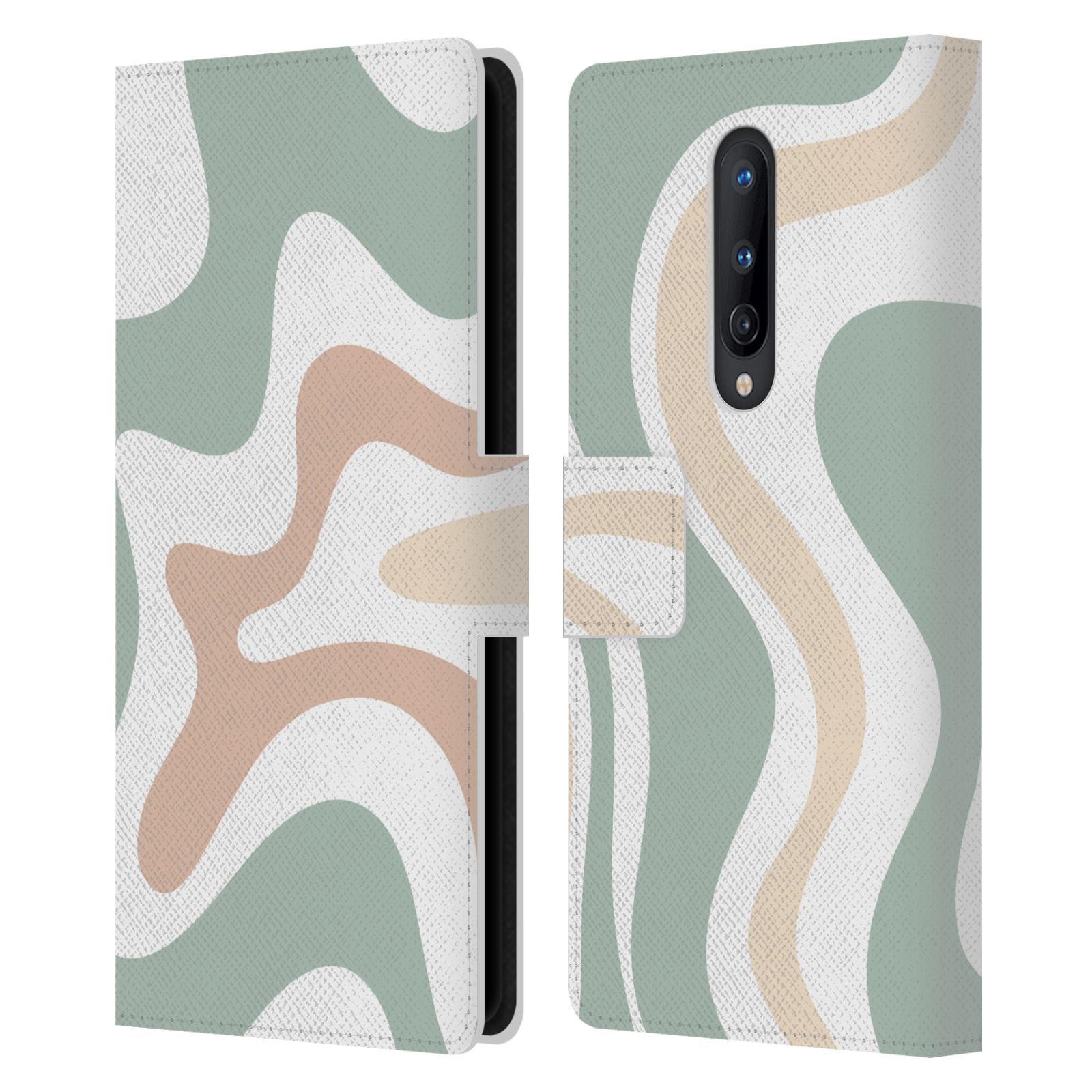 KIERKEGAARD DESIGN STUDIO RETRO ABSTRACT PATTERNS LEATHER BOOK CASE FOR ONEPLUS - Picture 8 of 20