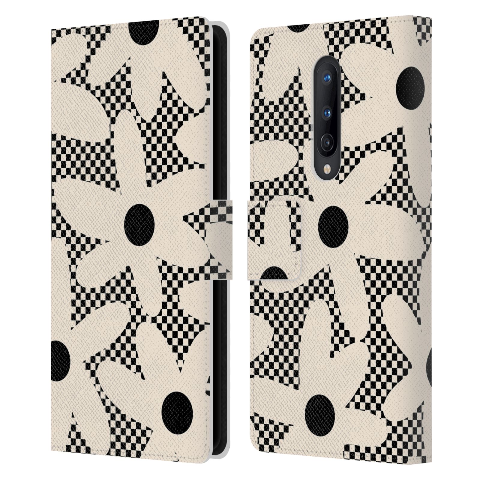 KIERKEGAARD DESIGN STUDIO RETRO ABSTRACT PATTERNS LEATHER BOOK CASE FOR ONEPLUS - Picture 9 of 20