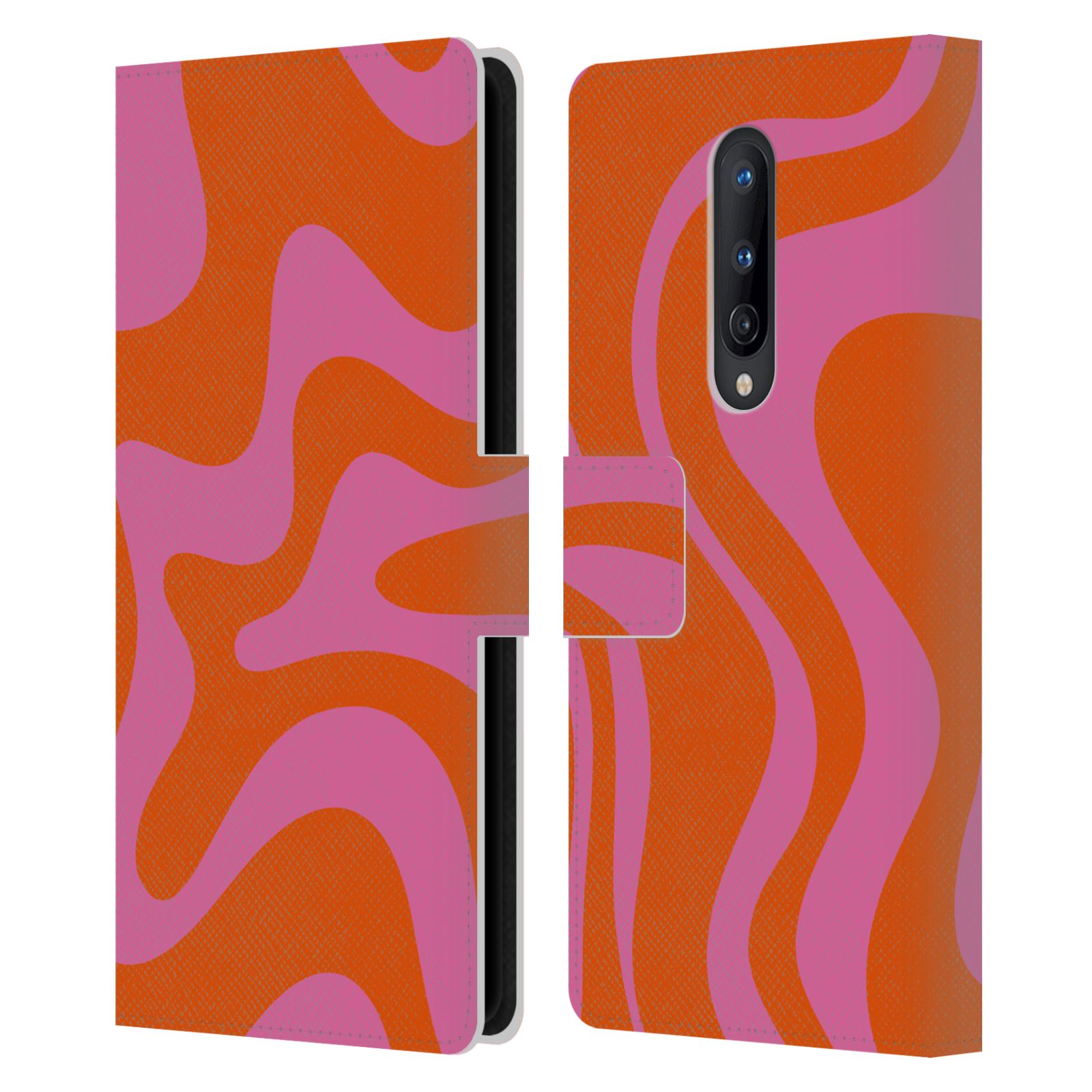 KIERKEGAARD DESIGN STUDIO RETRO ABSTRACT PATTERNS LEATHER BOOK CASE FOR ONEPLUS - Picture 10 of 20