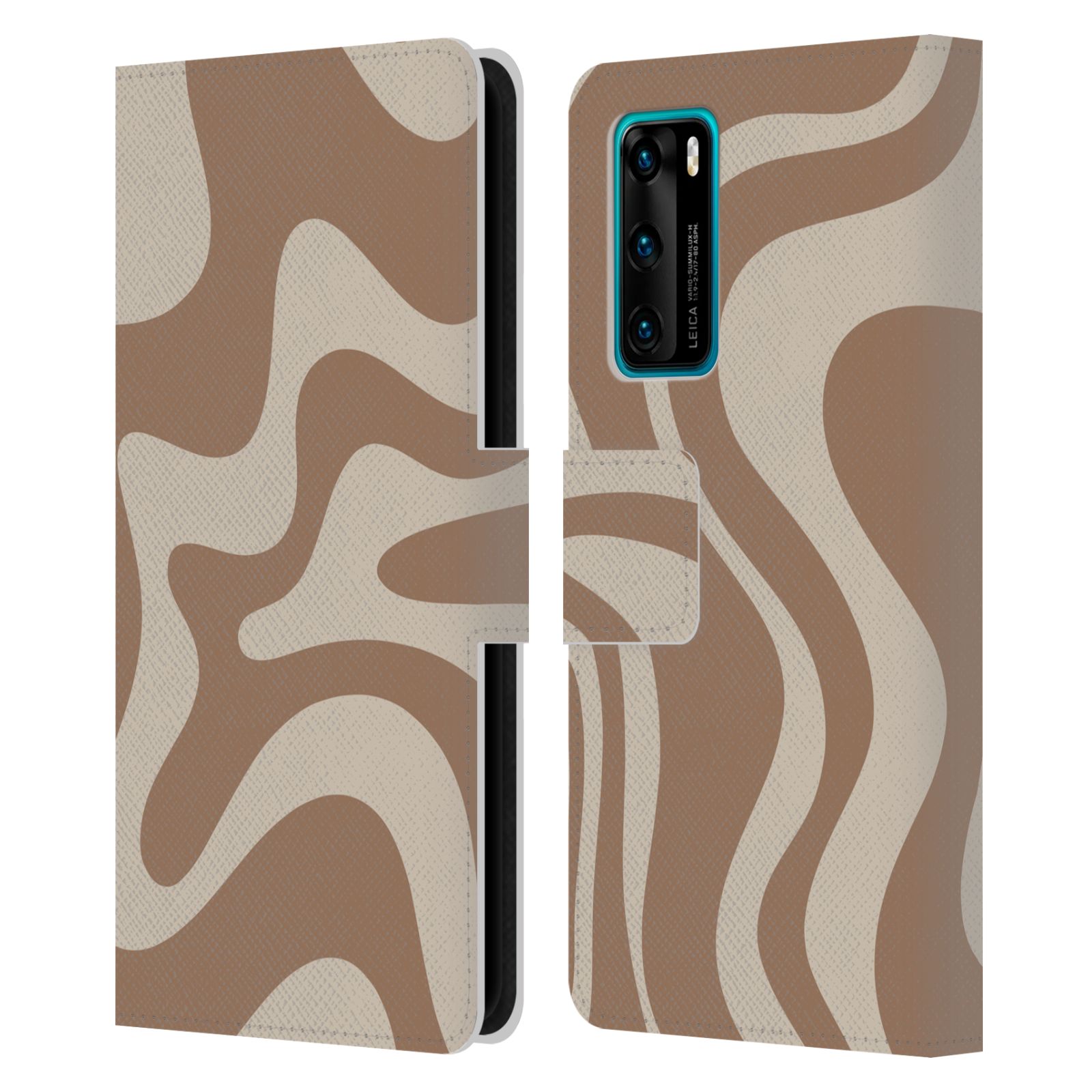 KIERKEGAARD DESIGN STUDIO RETRO ABSTRACT PATTERNS LEATHER BOOK CASE FOR HUAWEI 4 - Picture 11 of 20