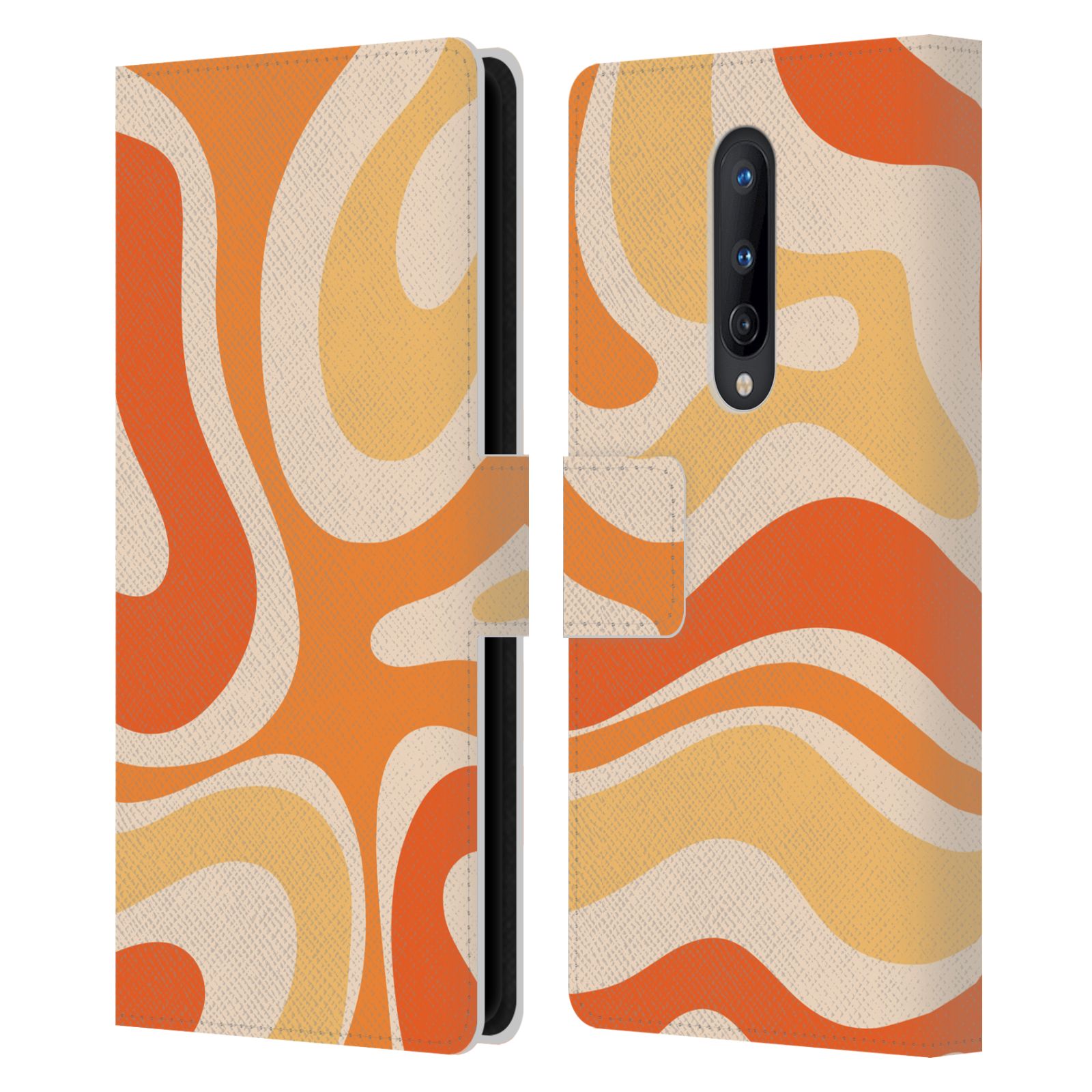 KIERKEGAARD DESIGN STUDIO RETRO ABSTRACT PATTERNS LEATHER BOOK CASE FOR ONEPLUS - Picture 12 of 20