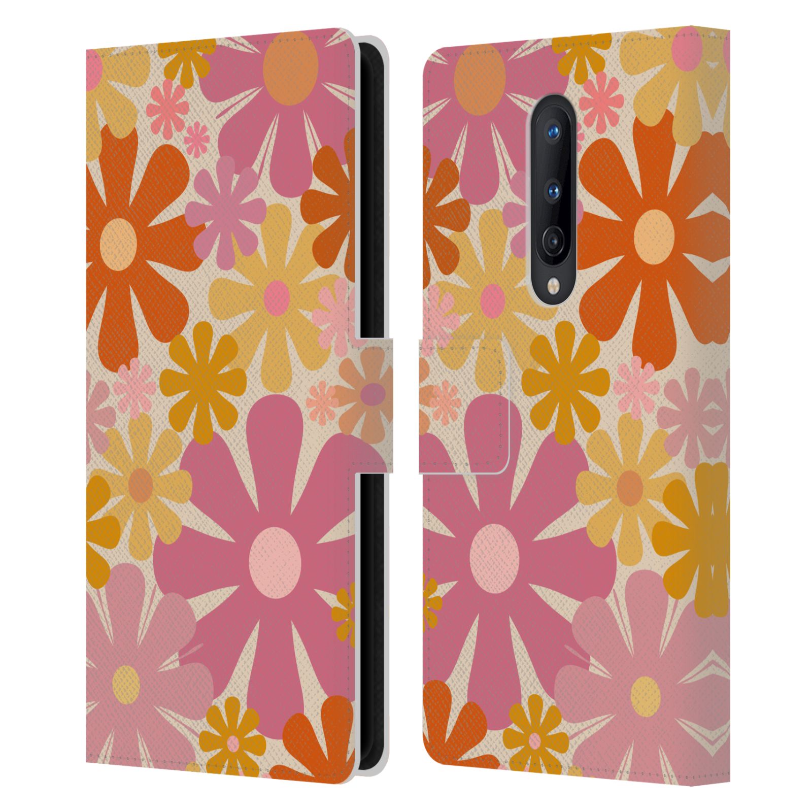 KIERKEGAARD DESIGN STUDIO RETRO ABSTRACT PATTERNS LEATHER BOOK CASE FOR ONEPLUS - Picture 16 of 20