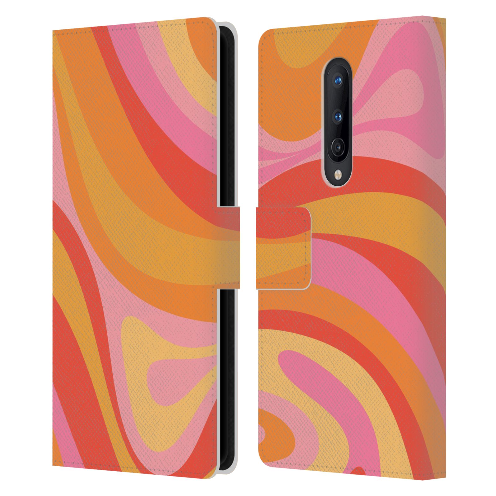 KIERKEGAARD DESIGN STUDIO RETRO ABSTRACT PATTERNS LEATHER BOOK CASE FOR ONEPLUS - Picture 17 of 20