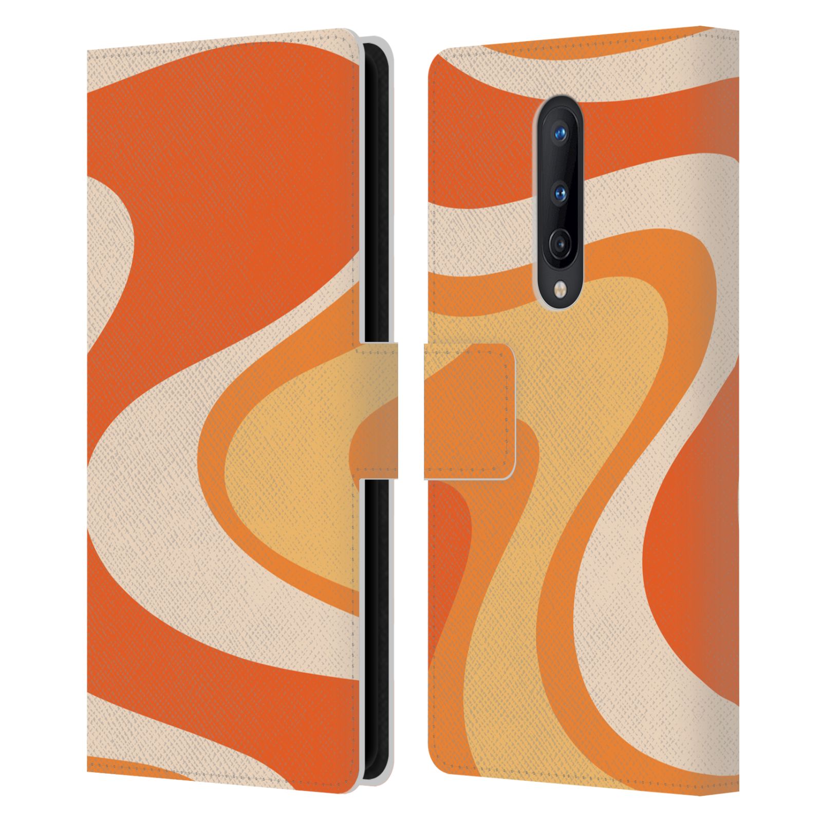 KIERKEGAARD DESIGN STUDIO RETRO ABSTRACT PATTERNS LEATHER BOOK CASE FOR ONEPLUS - Picture 20 of 20