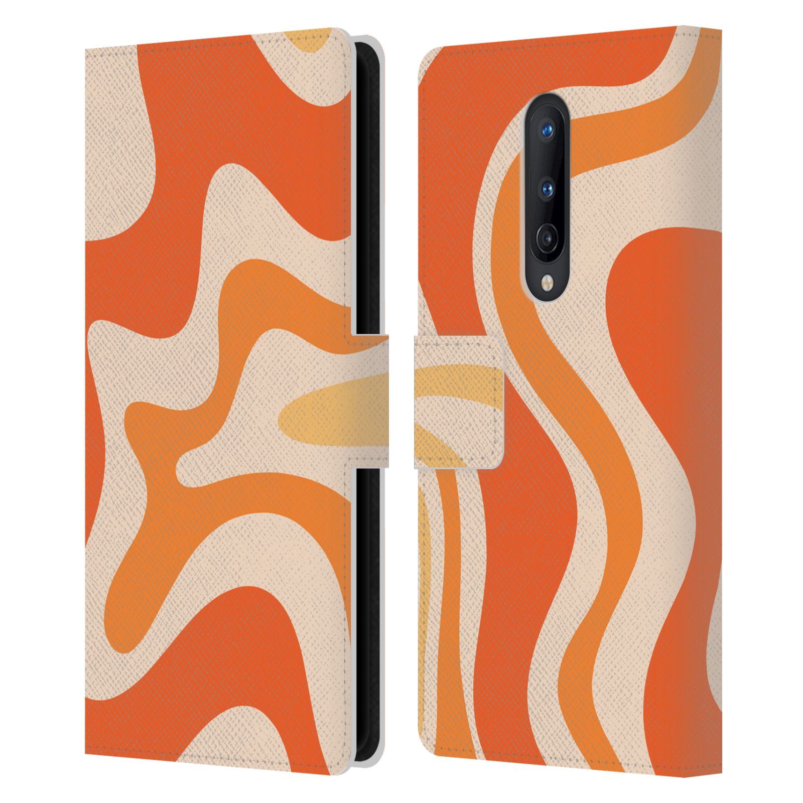 KIERKEGAARD DESIGN STUDIO RETRO ABSTRACT PATTERNS LEATHER BOOK CASE FOR ONEPLUS - Picture 19 of 20