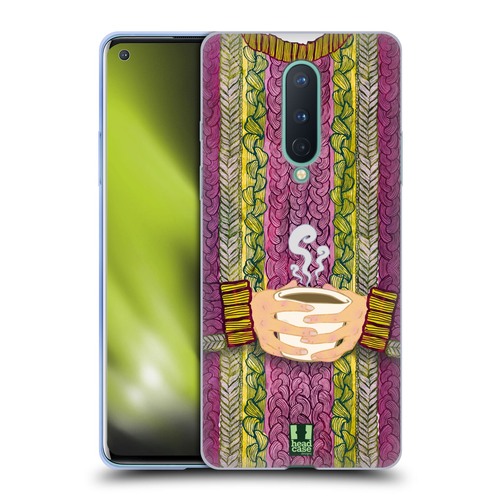 FUNDA DE GEL HEAD CASE DESIGNS CON PATRONES DE SUÉTER DE PUNTO PARA TELÉFONOS GOOGLE ONEPLUS - Imagen 8 de 11