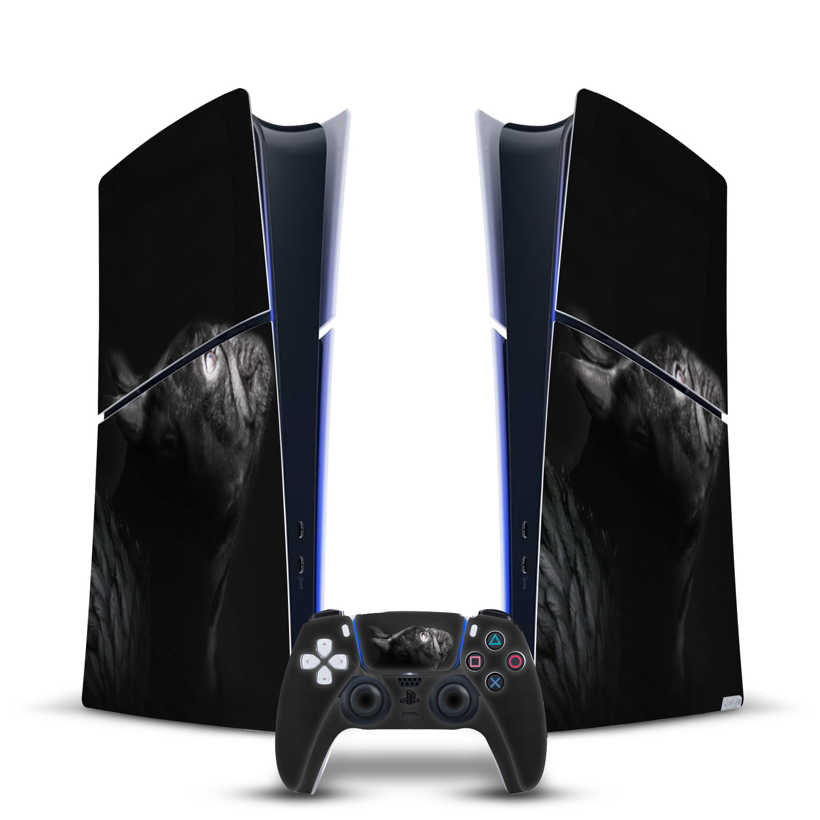 KLAUDIA SENATOR FRENCH BULLDOG VINYL SKIN FOR PS5 SLIM DIGITAL EDITION BUNDLE