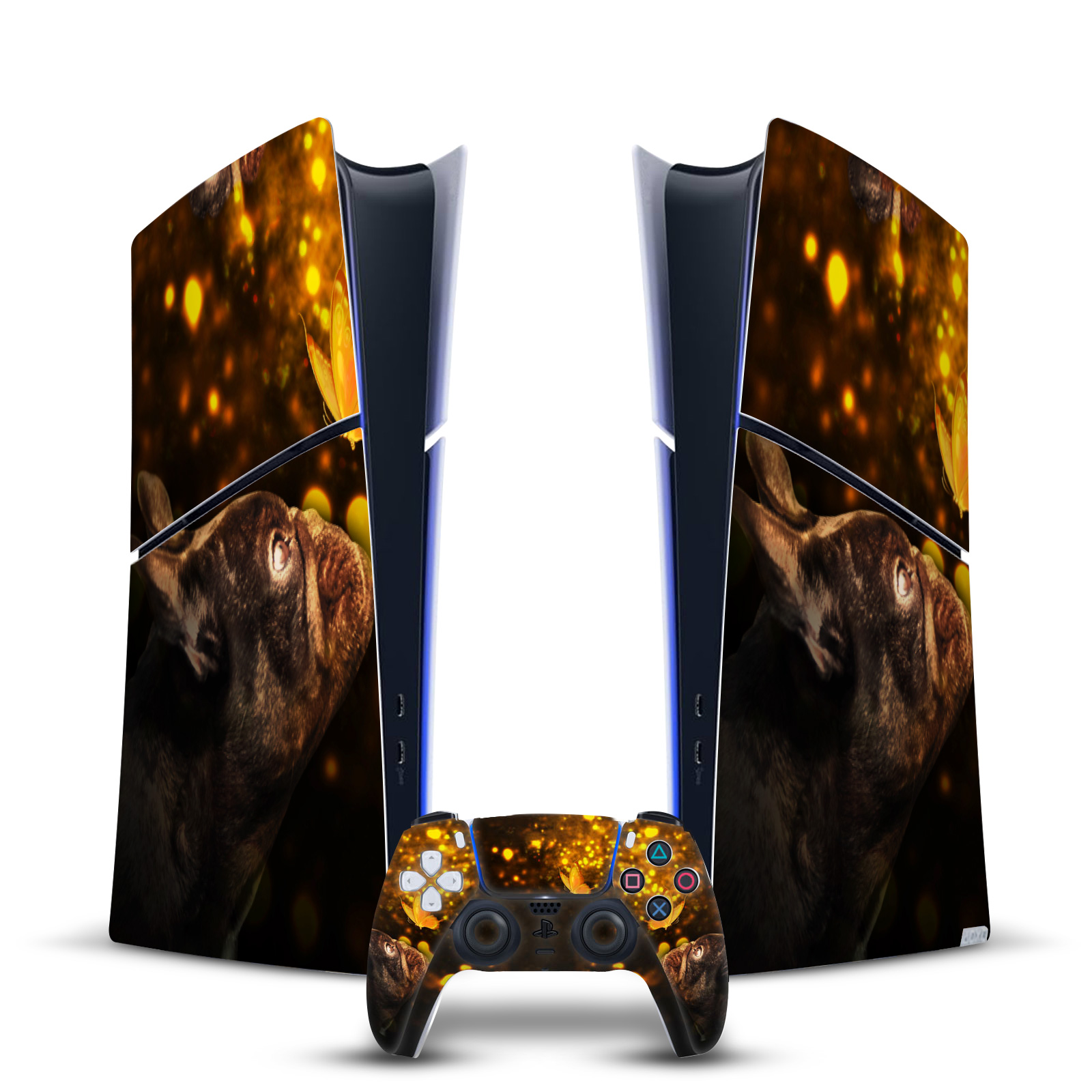 KLAUDIA SENATOR FRENCH BULLDOG VINYL SKIN FOR PS5 SLIM DIGITAL EDITION BUNDLE