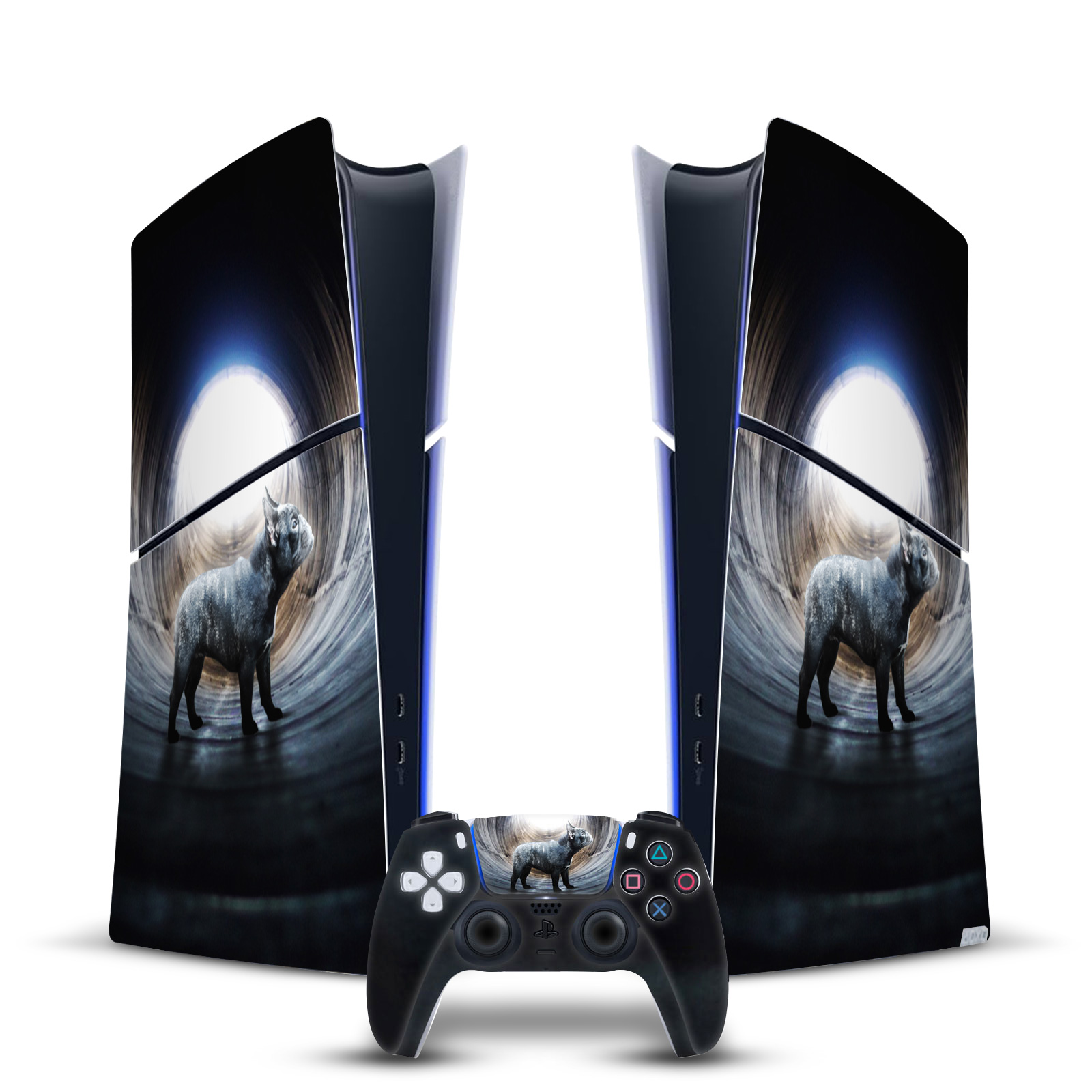 KLAUDIA SENATOR FRENCH BULLDOG VINYL SKIN FOR PS5 SLIM DIGITAL EDITION BUNDLE