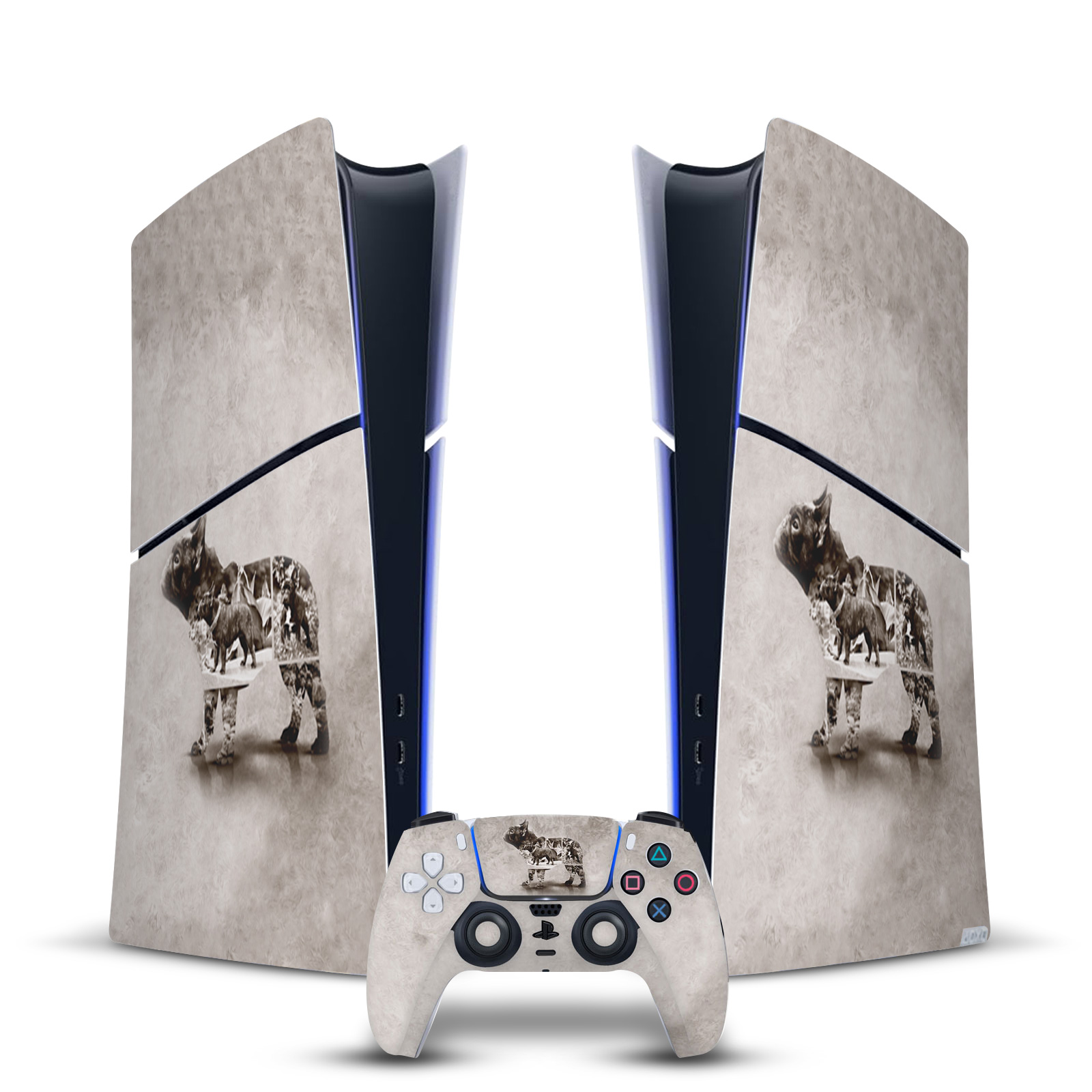 KLAUDIA SENATOR FRENCH BULLDOG VINYL SKIN FOR PS5 SLIM DIGITAL EDITION BUNDLE