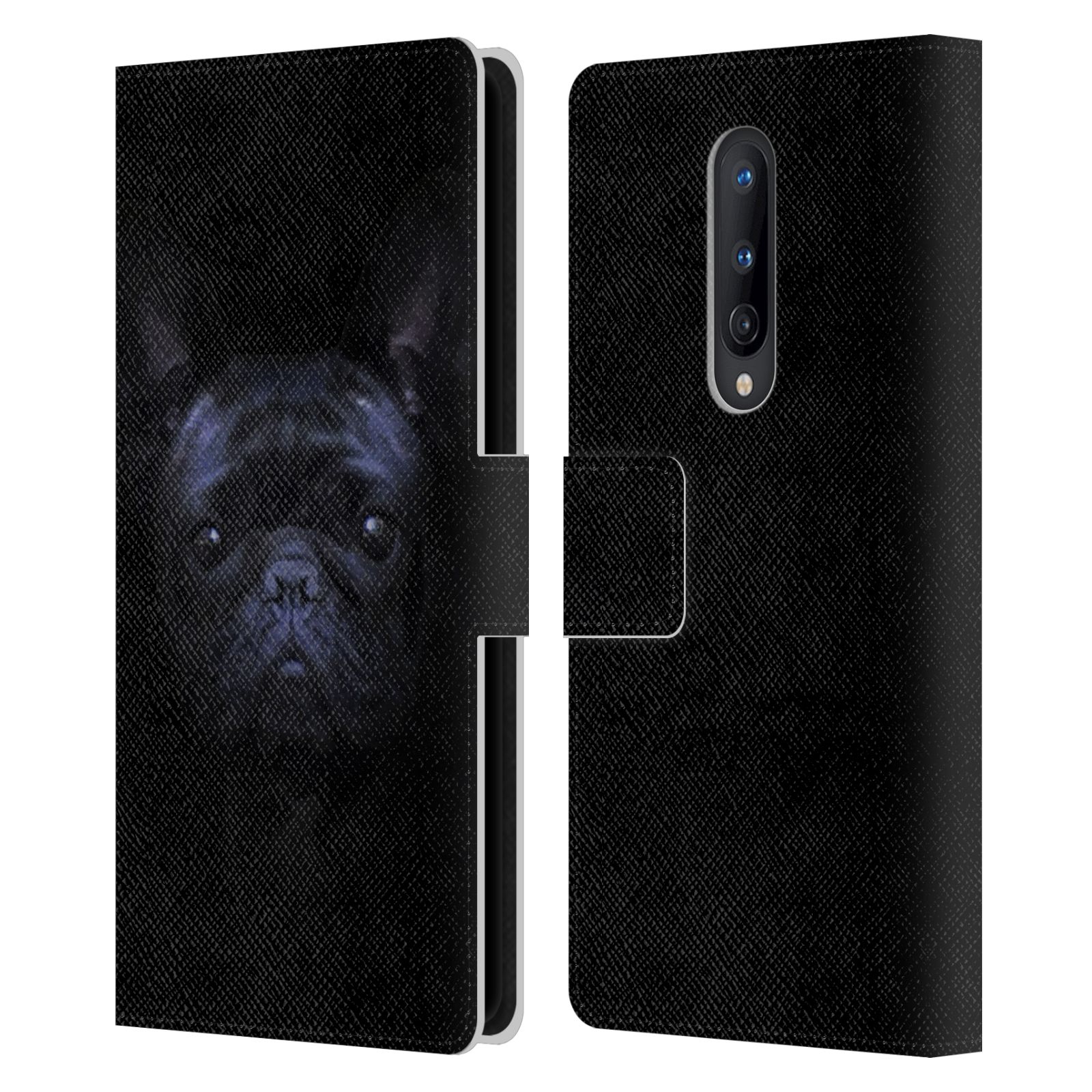 French bulldog bluetooth speaker  Black leather phone case, Louis