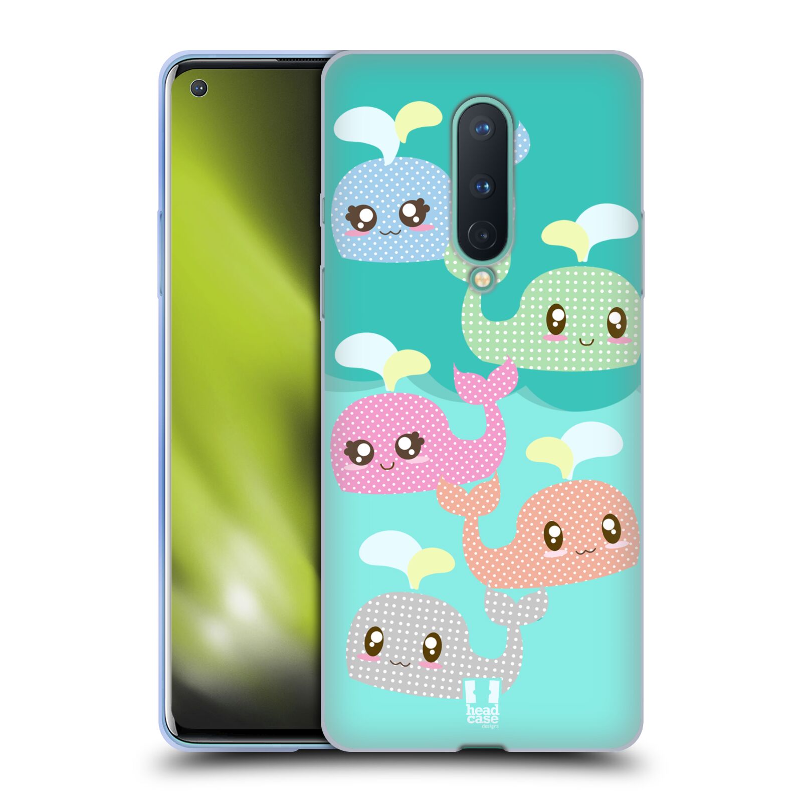 FUNDA HEAD CASE DESIGNS CON DIBUJO DE BALLENA KAWAII PARA TELÉFONOS GOOGLE ONEPLUS - Imagen 10 de 13